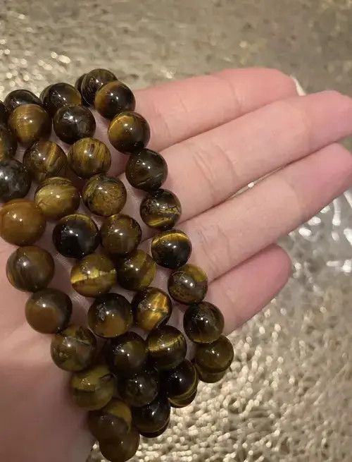 Japanese Brand Beaded Choker Nature Tiger Eye Stone Bead Necklace Size ONE SIZE - 3 Thumbnail