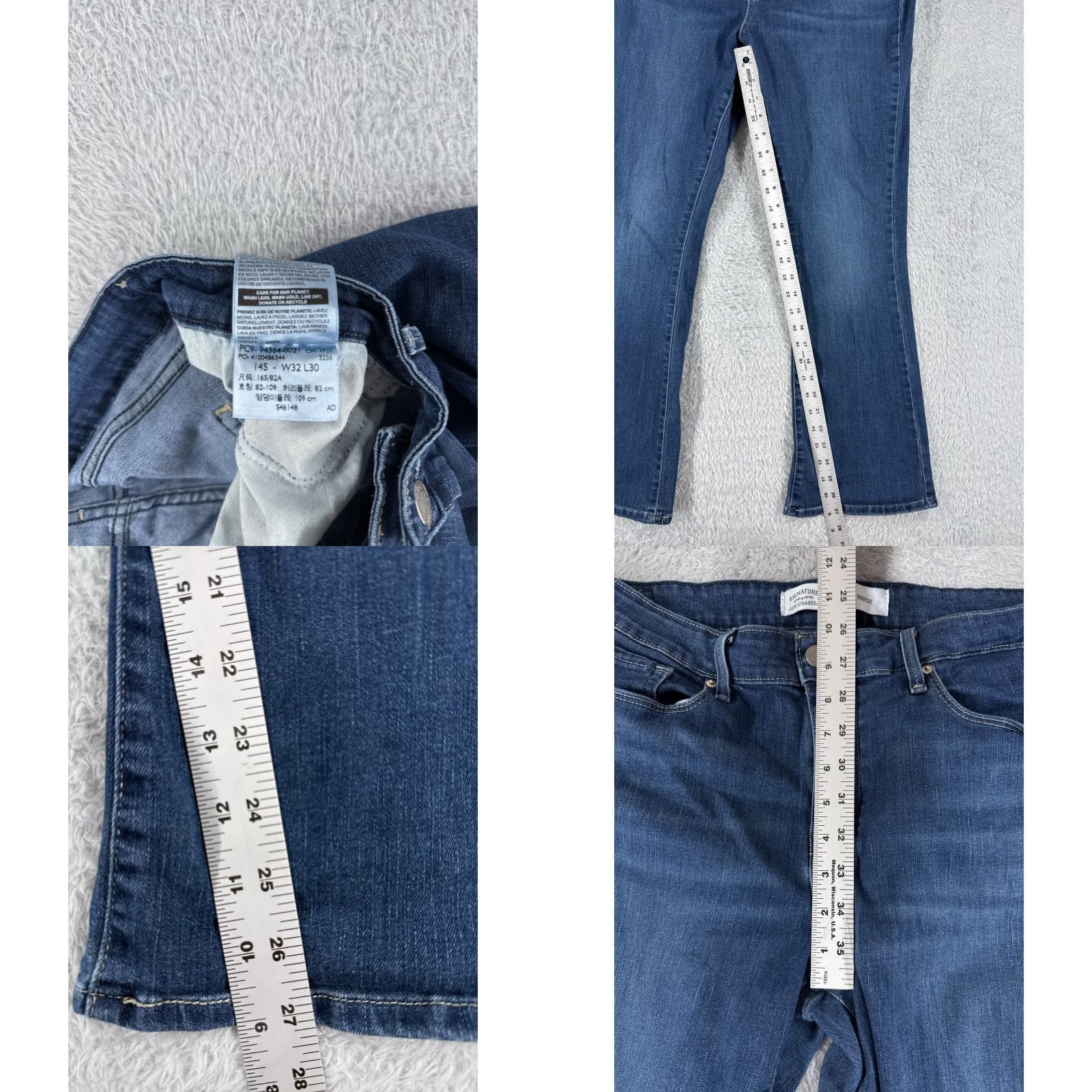 Levi's Levis Jeans Womens 32 Blue Denim Boot Cut Mid Rise Cotton Blend 31x28 Size 24" / US 00 / IT 34 - 8 Thumbnail