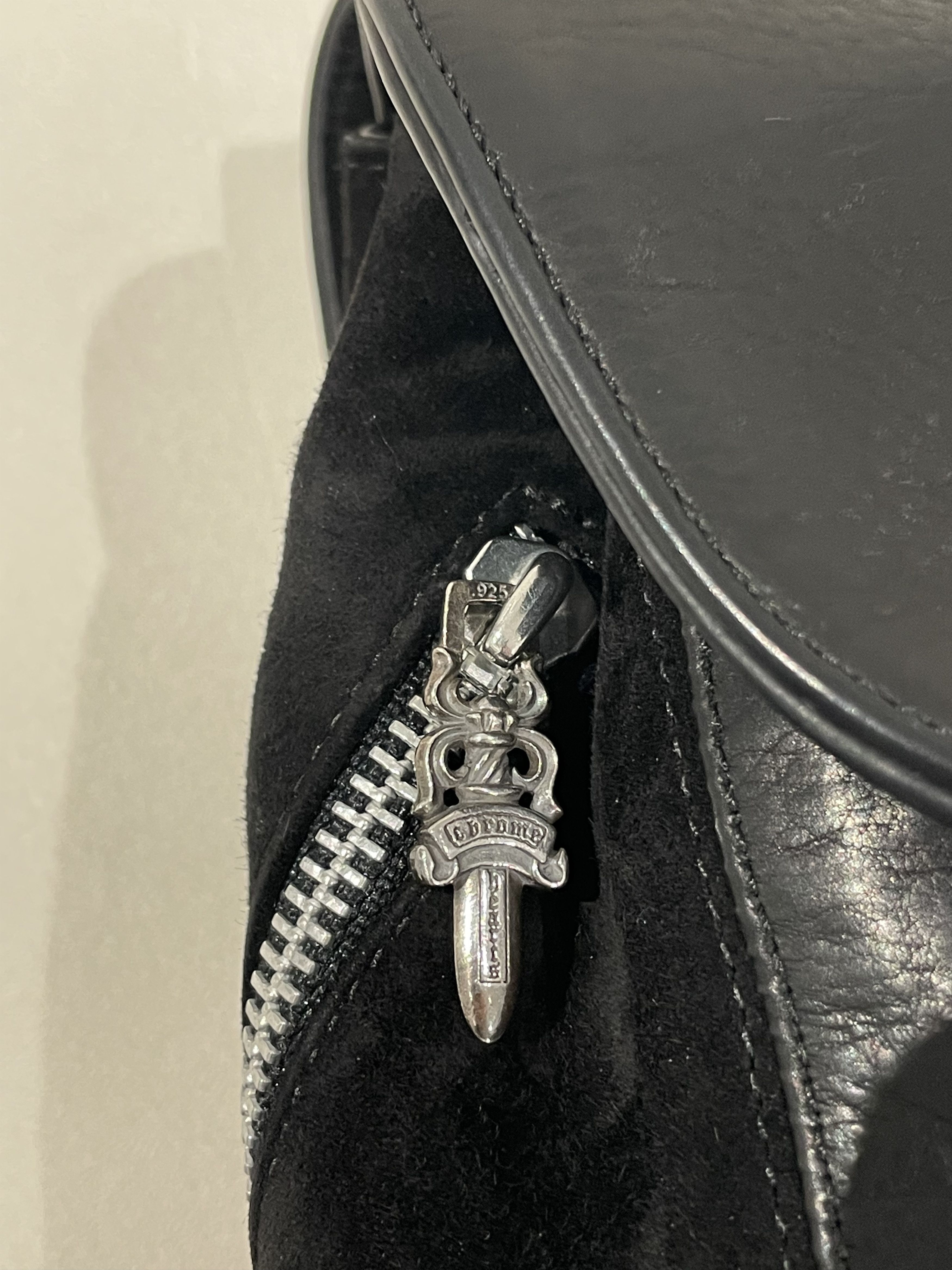 Chrome Hearts Chrome Hearts Silver Dagger Suede Black Bucket Backpack Size ONE SIZE - 12 Thumbnail