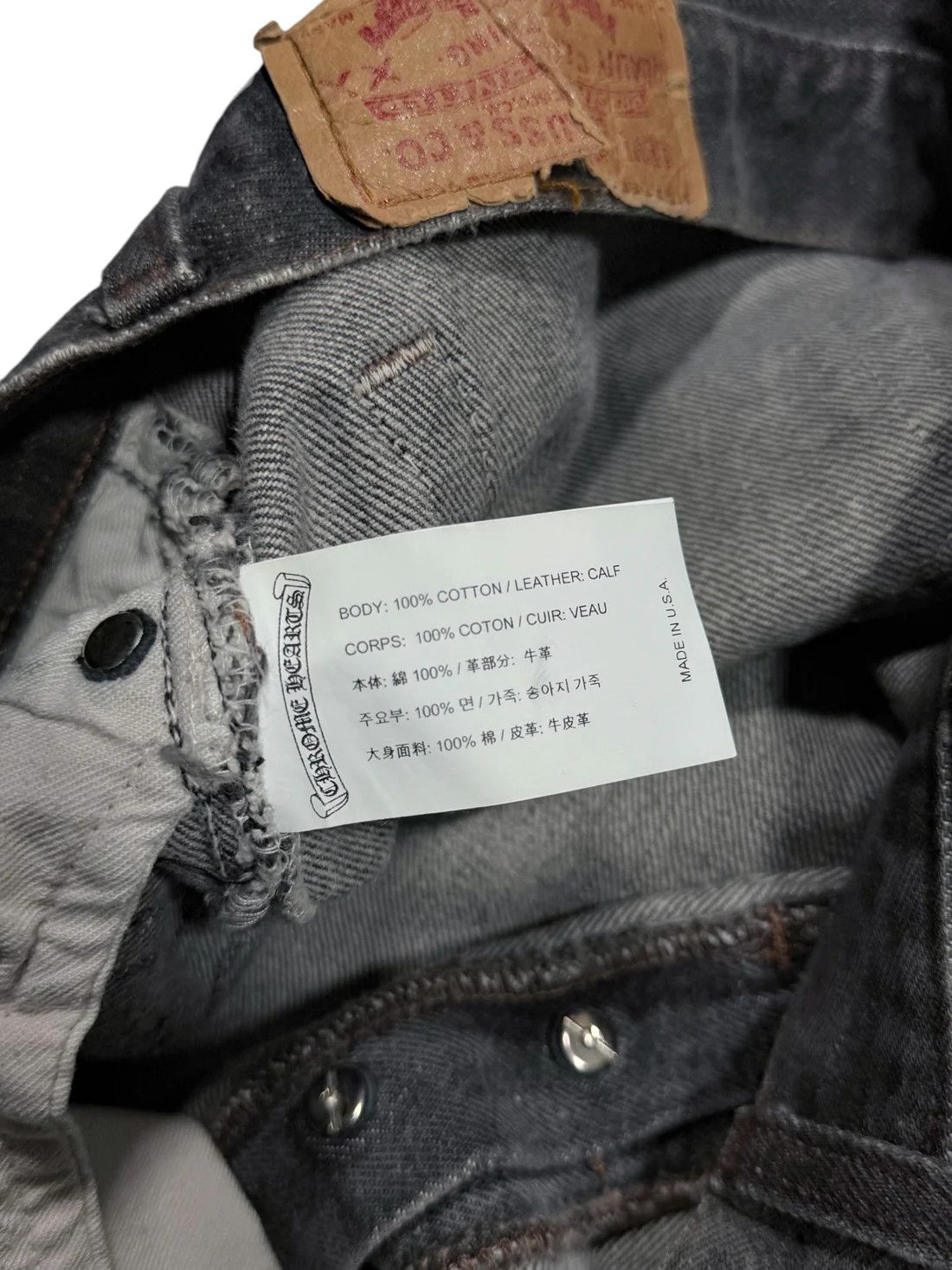 Chrome Hearts 1/1 Cross Patch Levi's 501 Jeans Size US 34 / EU 50 - 10 Thumbnail