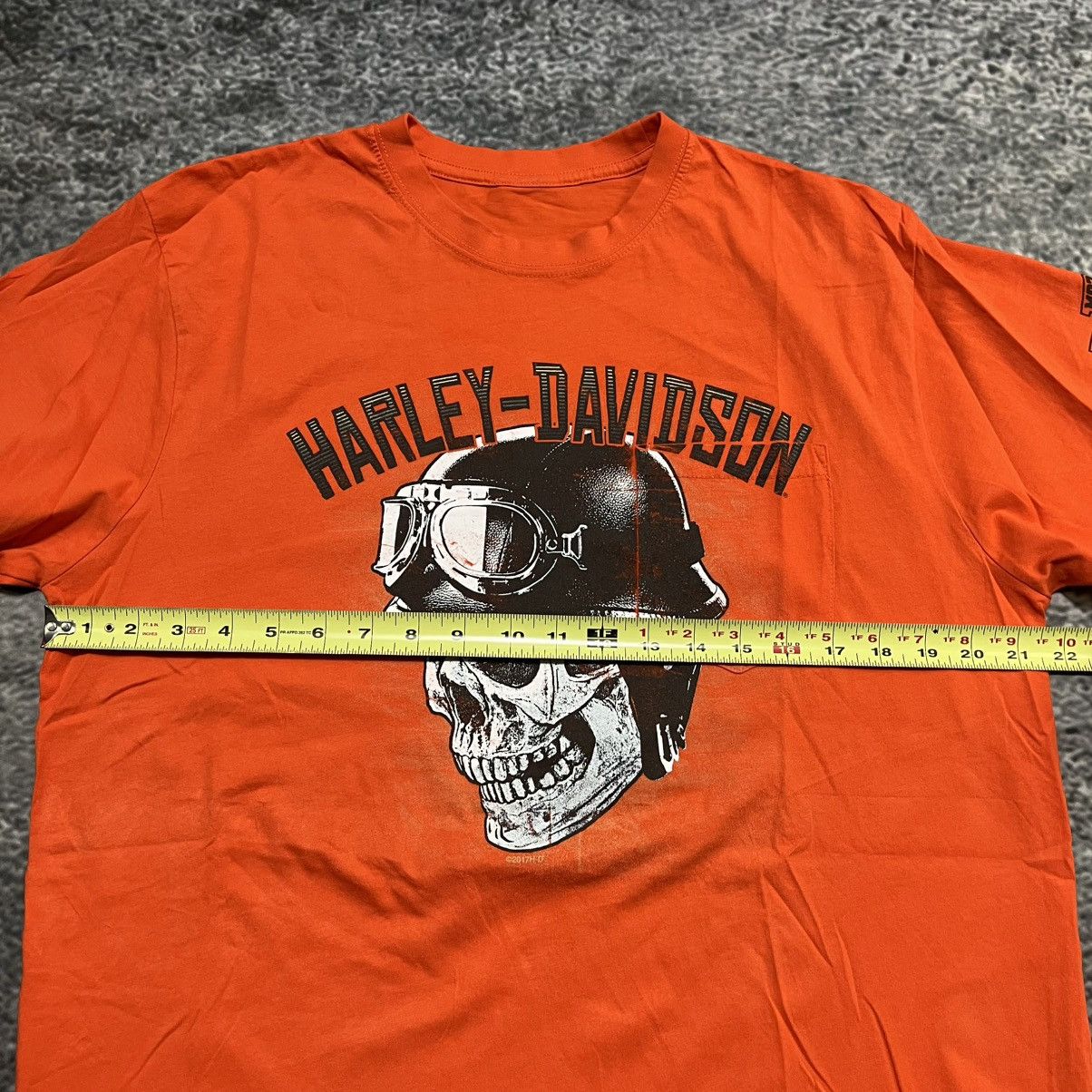 Harley Davidson VINTAGE HARLEY DAVIDSON 2017 SKULL GRUNGE T SHIRT LARGE Size US L / EU 52-54 / 3 - 7 Thumbnail
