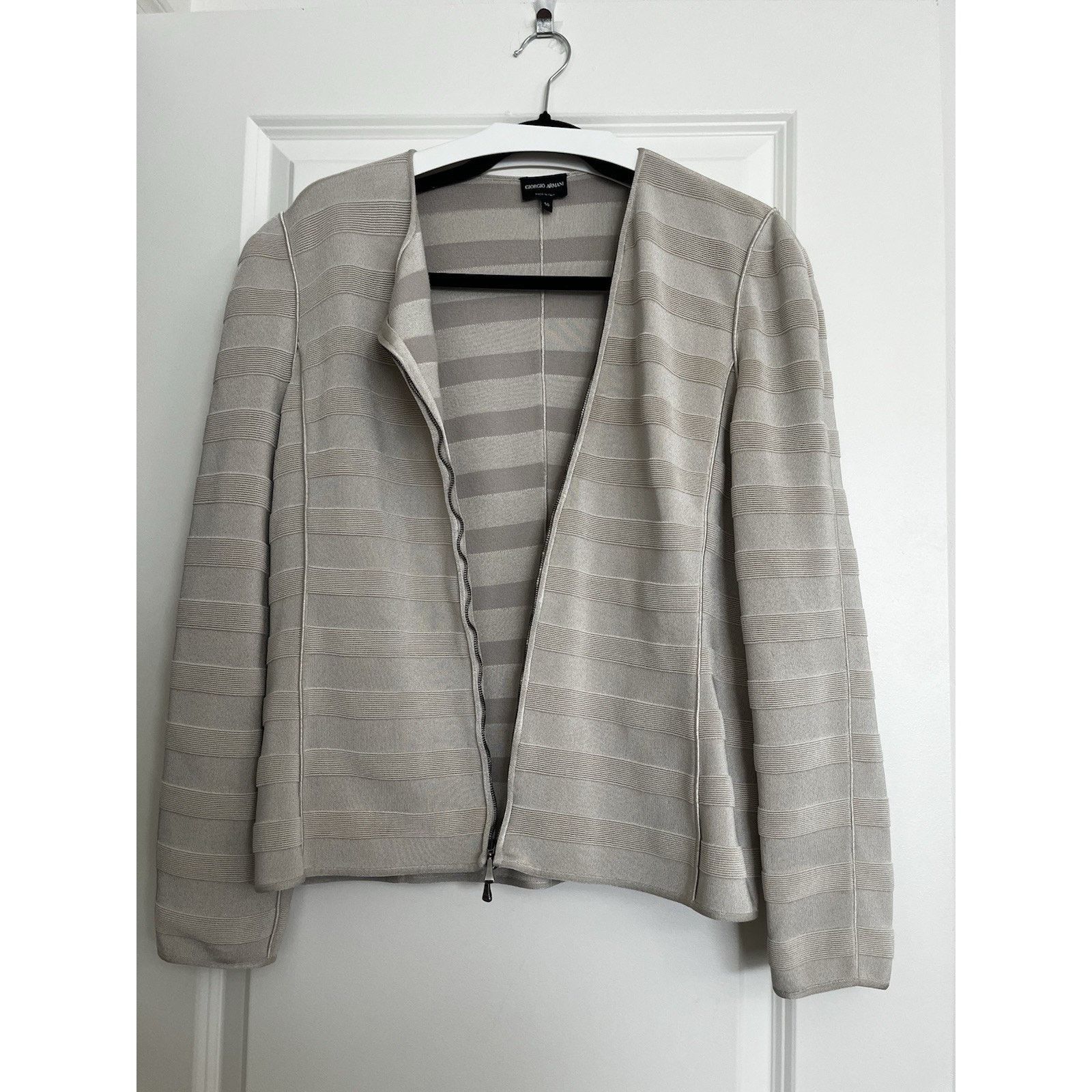 Giorgio Armani Giorgio Armani Jacket W IT 50 Beige Made In Italy Designer Size L / US 10 / IT 46 - 3 Thumbnail