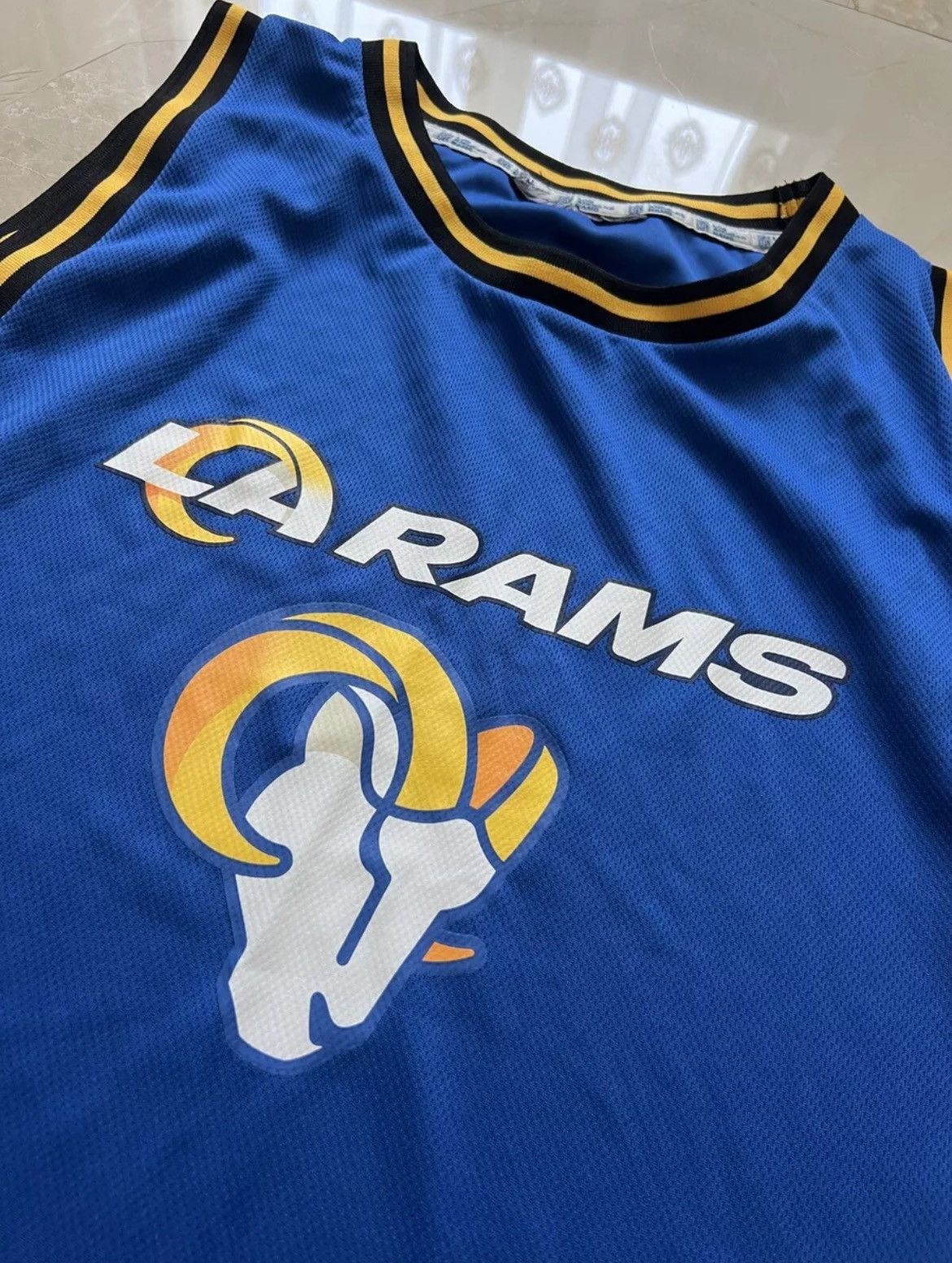 NFL × Vintage Vintage NFL Los Angeles Rams Blue Sports Jersey Size US XXL / EU 58 / 5 - 2 Thumbnail