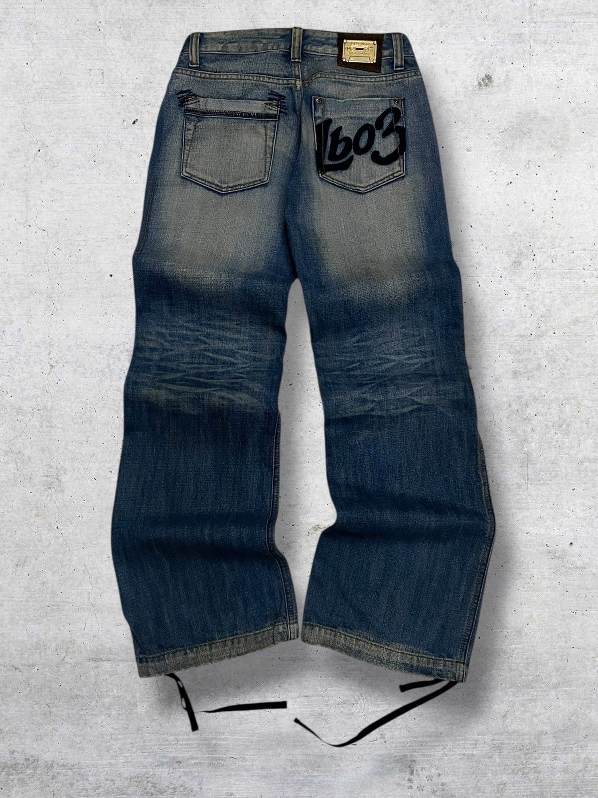GOA VINTAGE LB-03 JAPAN DESIGNER POWER SOUL BAGGY MUDWASH DENIM Size US 28 / EU 44 - 10 Thumbnail