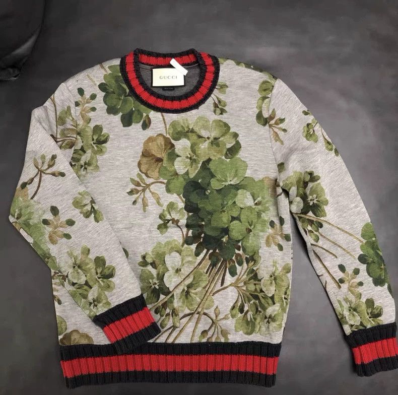 Gucci Gucci Men's and women's same geranium sweatshirt 2501-Nexta Size US XS / EU 42 / 0 - 1 Thumbnail