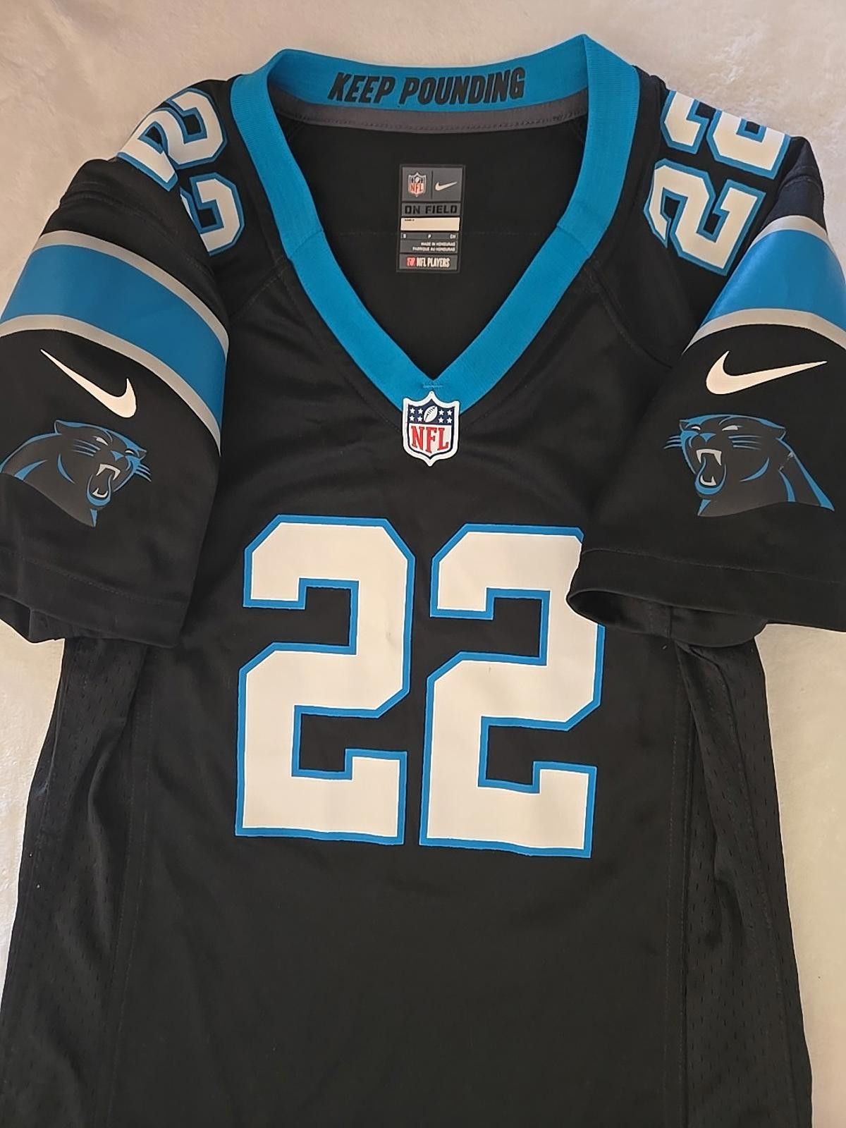 Nike Christian McCaffrey #22 NFL Panthers On Field Nike Jersey Size ONE SIZE - 2 Thumbnail