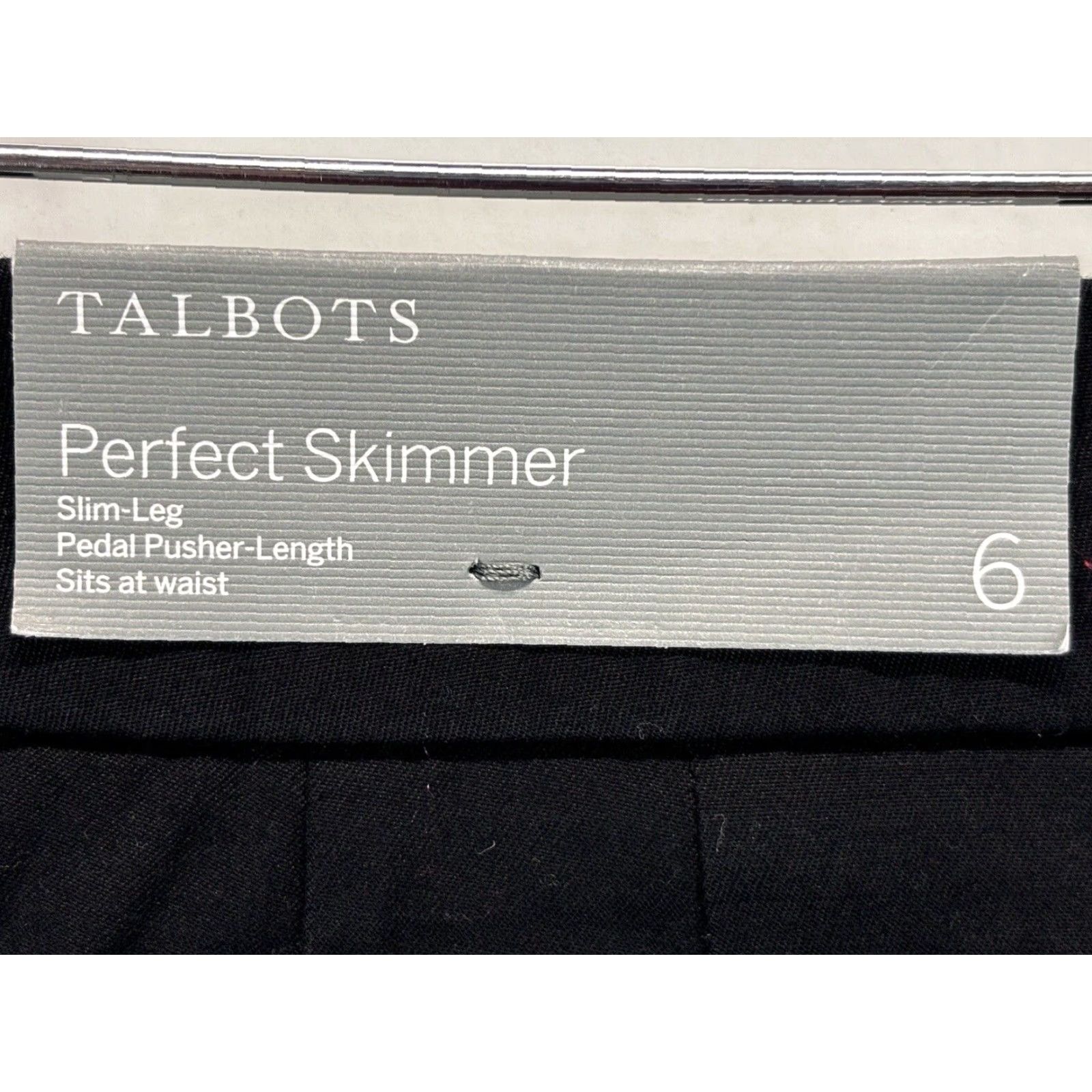 Talbots Talbots Women's Chino Pants, Crop Style, Black, Size 6 Size 28" / US 6 / IT 42 - 5 Thumbnail