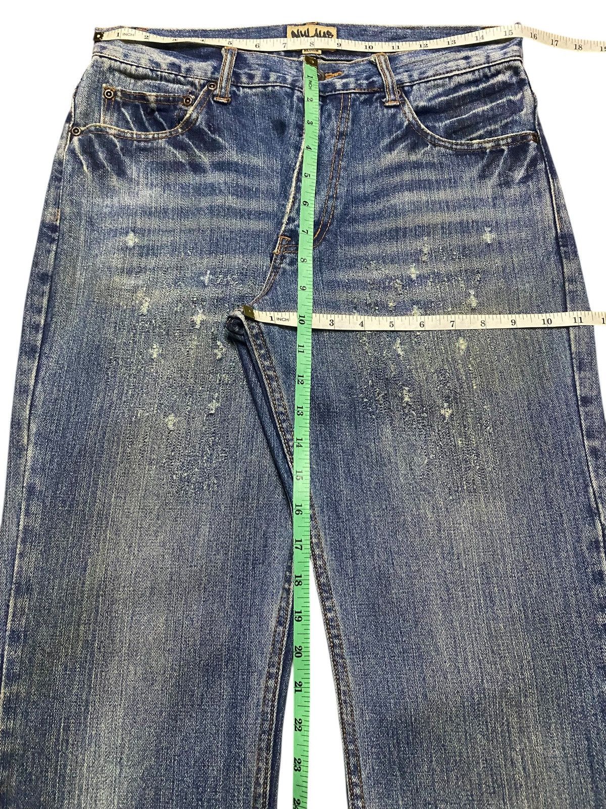 Seditionaries Vintage Japanese Brand Nylaus Grunge Distressed Flare Jeans Size US 31 - 13 Thumbnail