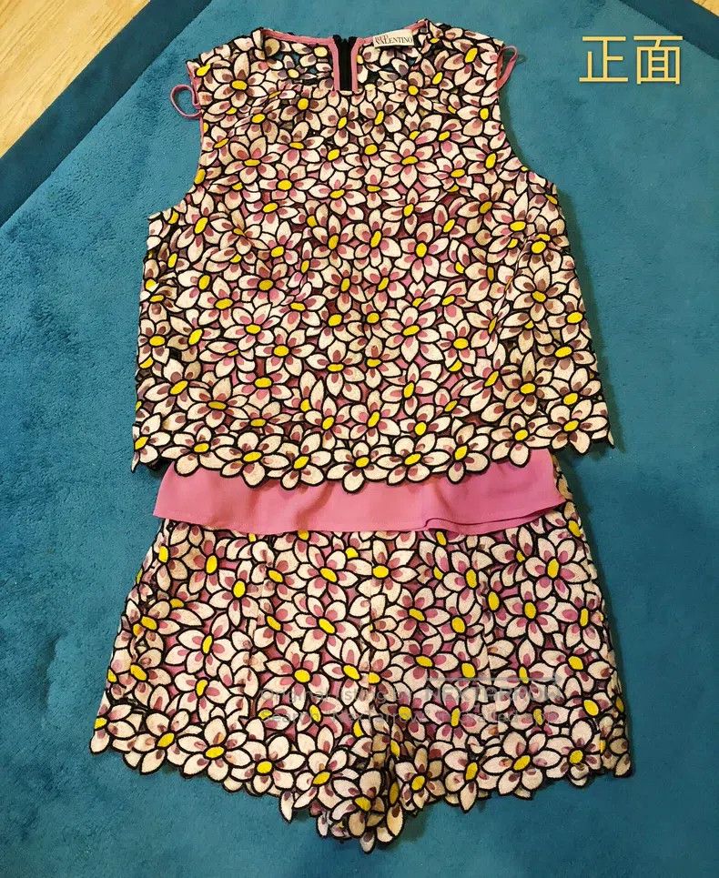 Valentino Valentino Pink daisy shorts set Size S / US 4 / IT 40 - 2 Thumbnail