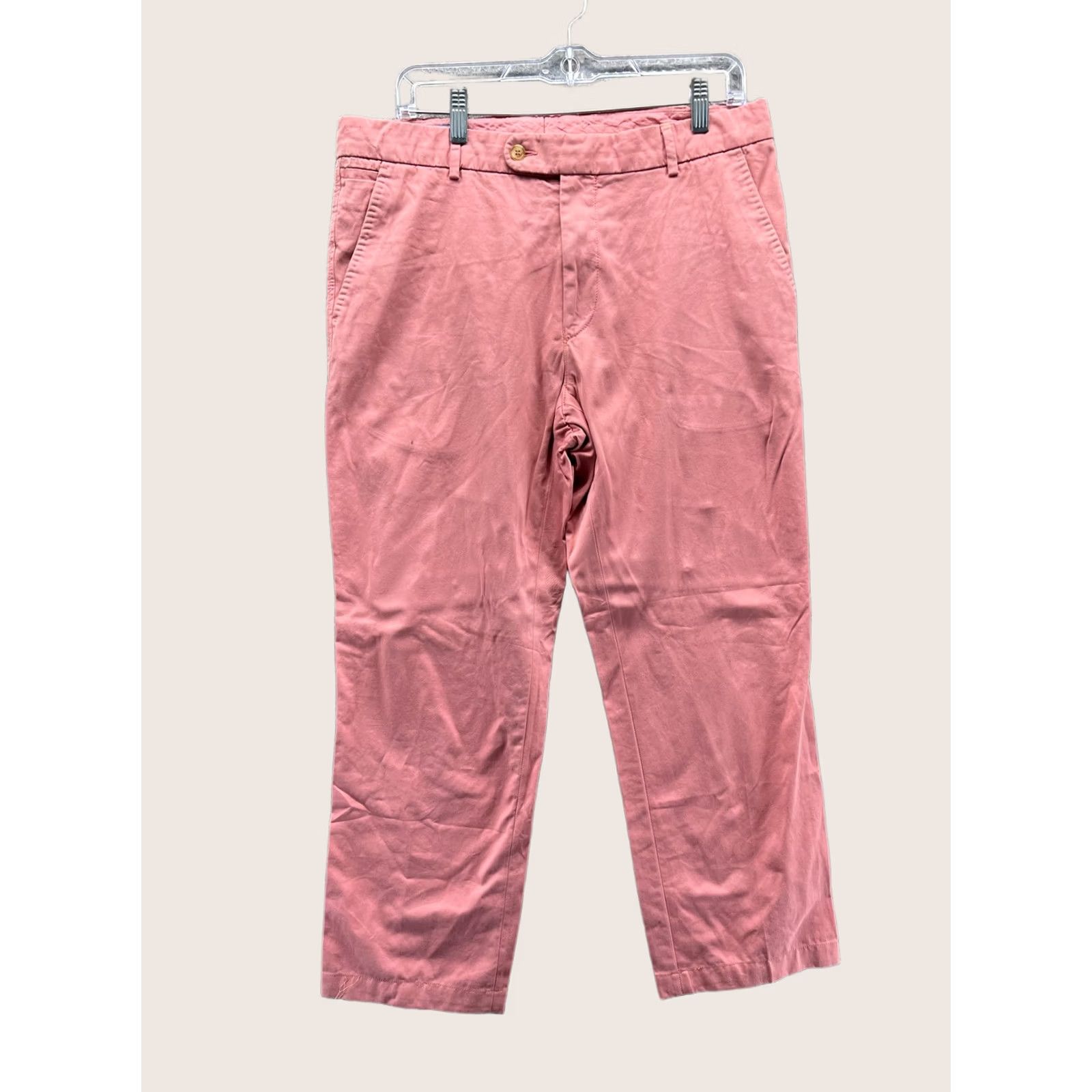 J.McLaughlin J. McLaughlin Pants Mens 34x30 Pink Chino Cotton Regular Fit Straight Leg Casual Size US 34 / EU 50 - 1 Thumbnail