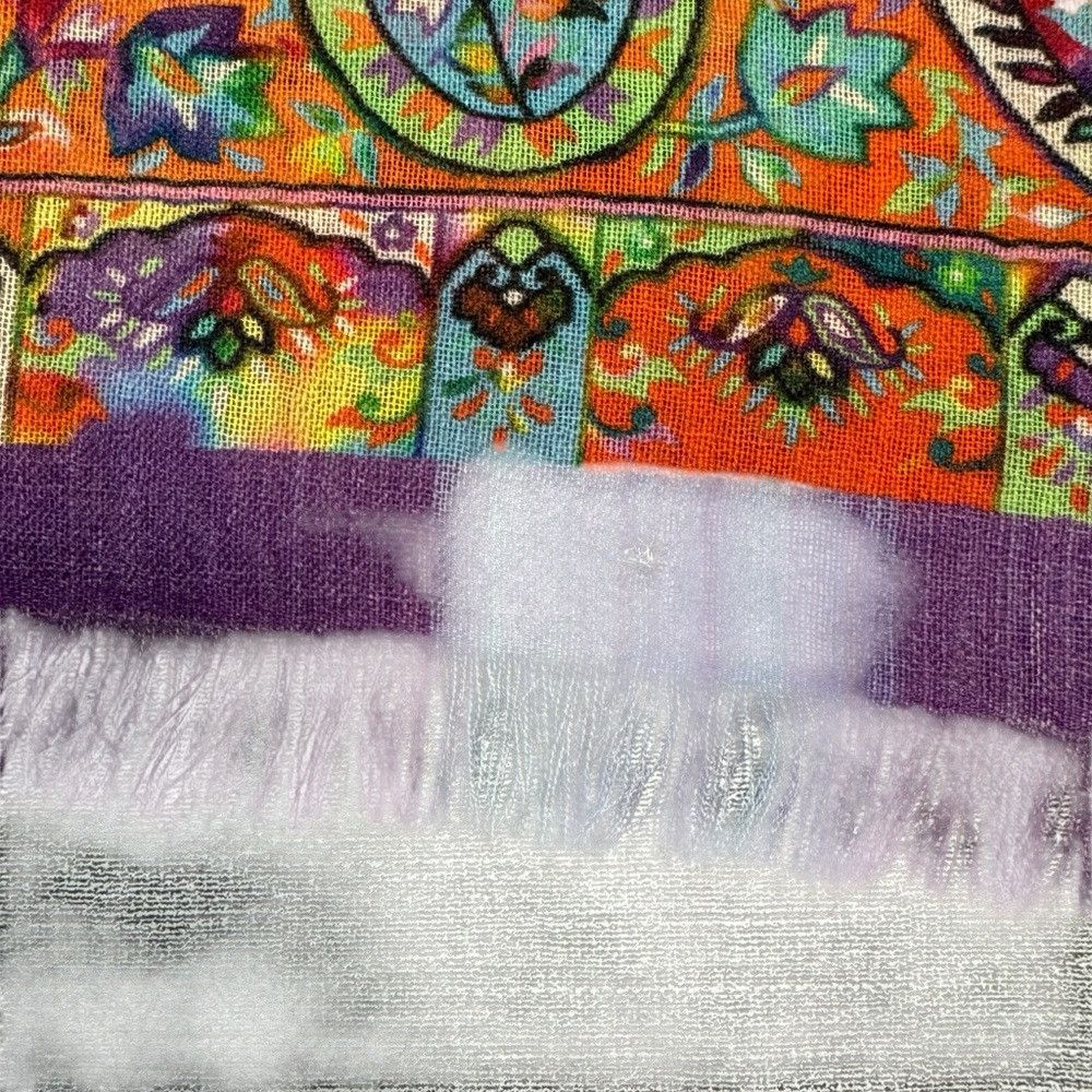 Other Tolani Wool Paisley Print Large Rectangle Scarf Wrap 28'' x Size ONE SIZE - 6 Thumbnail