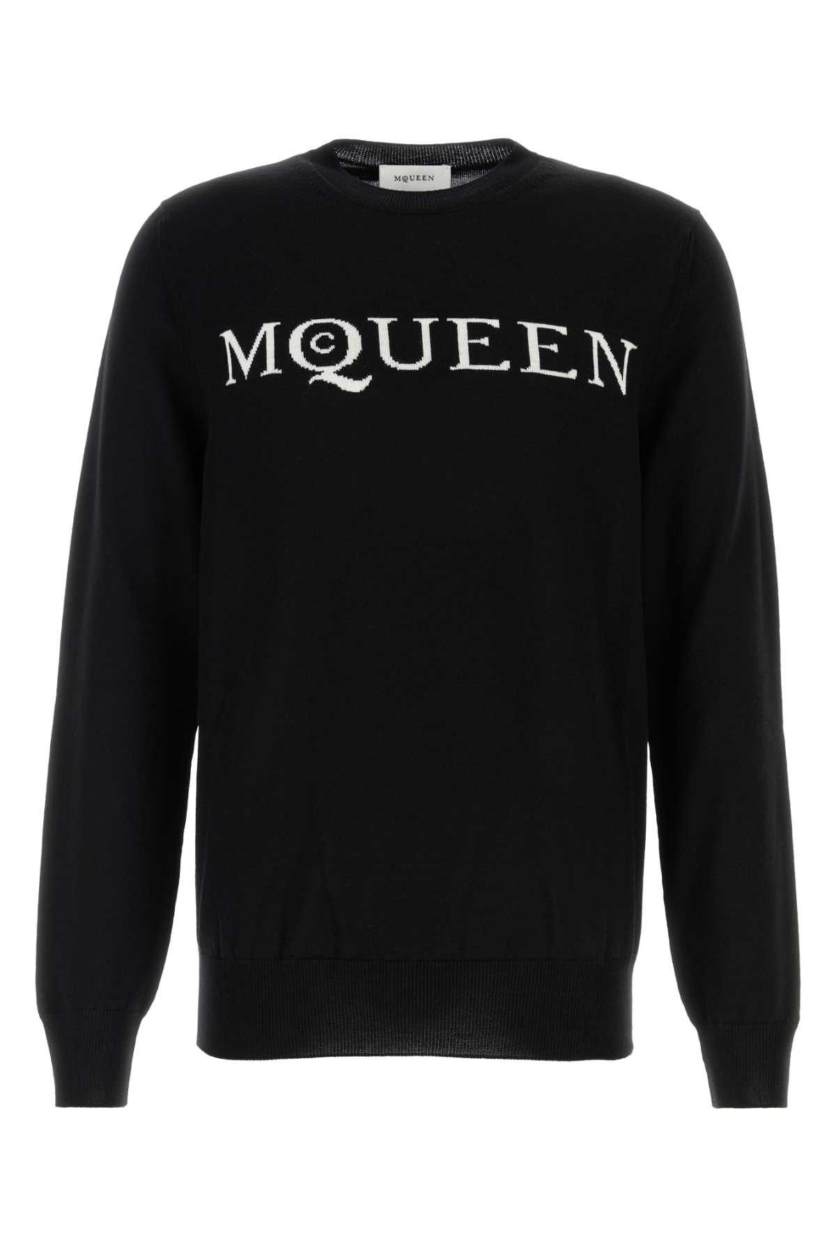 Alexander McQueen Black Wool Sweater Size US M / EU 48-50 / 2 - 1 Thumbnail
