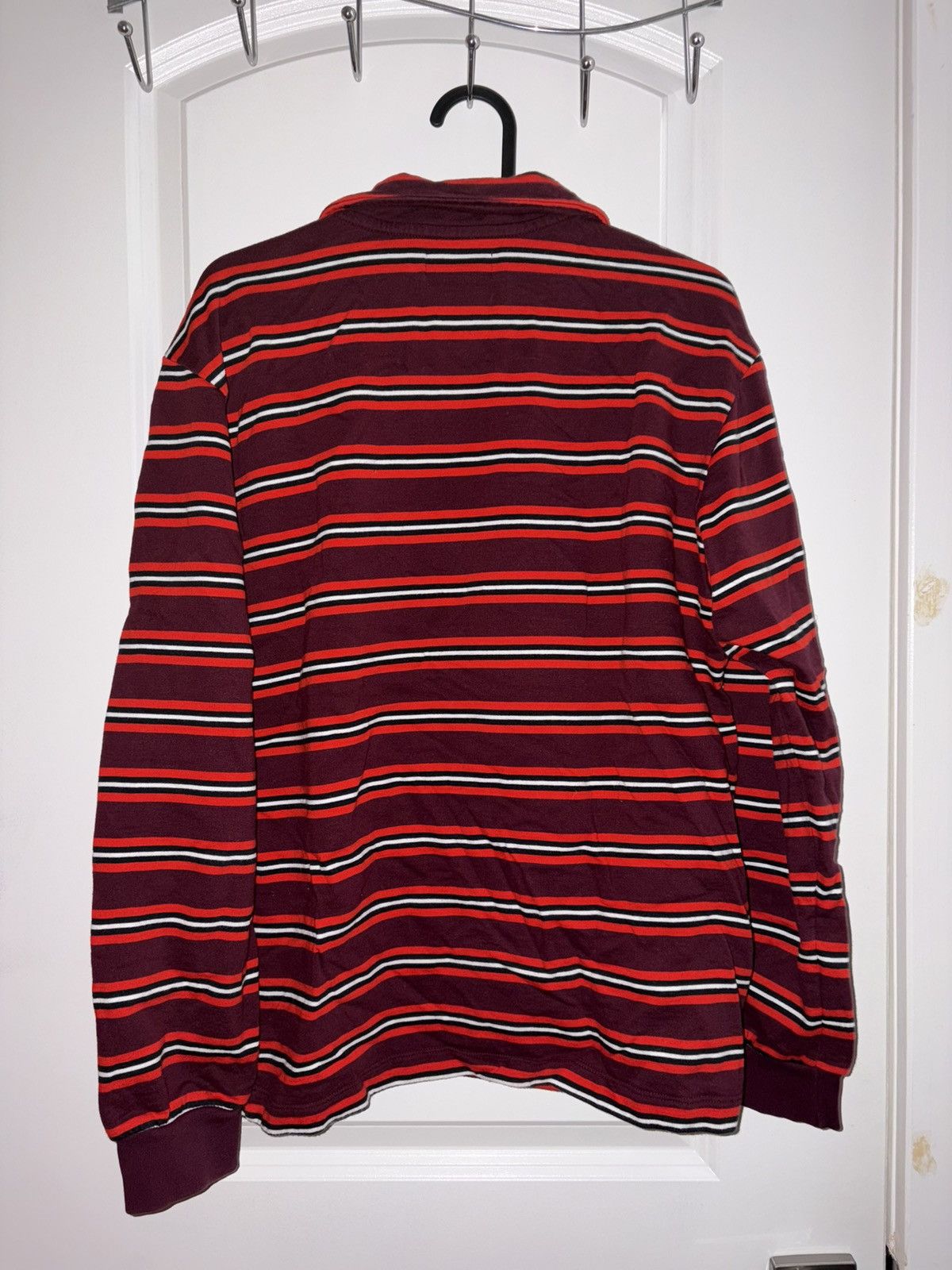 Adidas Adidas Striped Quarter Zip Long Sleeve Red Size US S / EU 44-46 / 1 - 2 Thumbnail