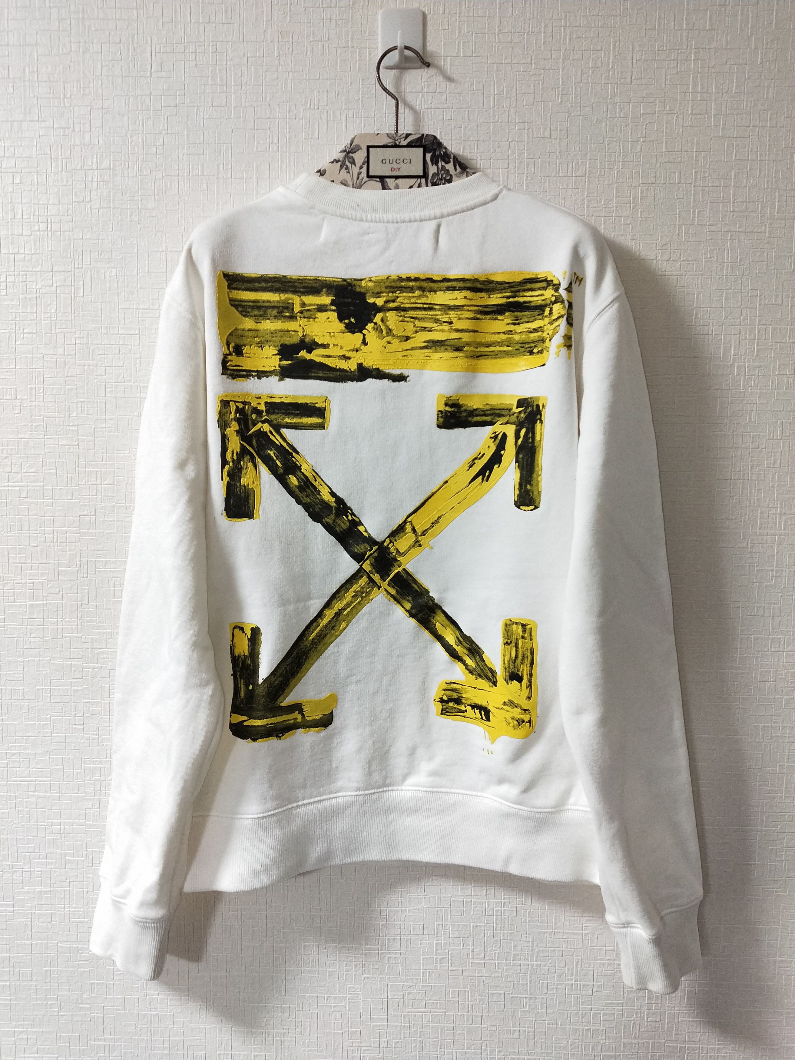 Pre-owned Off-white Acrylic Arrow Sweatshirt In White