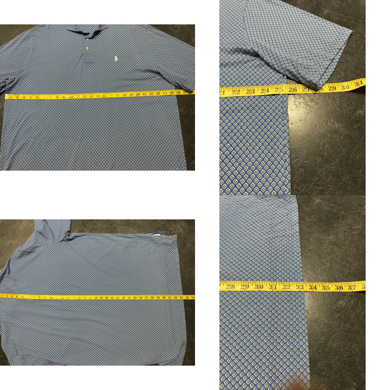 Ralph Lauren Ralph Lauren Polo Golf Shirt Blue Pattern Polo Adult XL Mens Size US XL / EU 56 / 4 - 8 Thumbnail