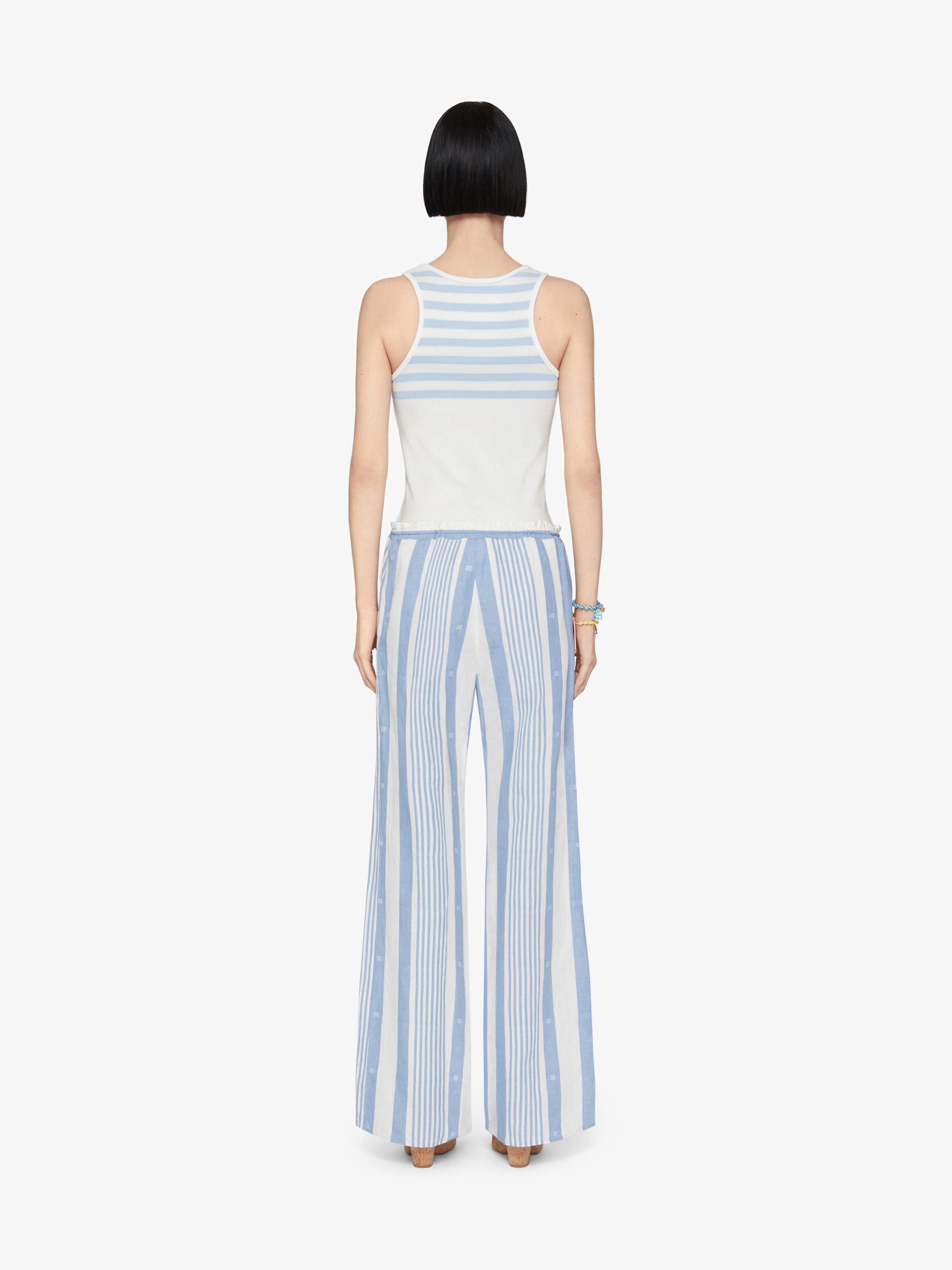 Givenchy o1srvl11e0525 Slim Fit Striped Tank Top in White/Blue Size M / US 6-8 / IT 42-44 - 4 Thumbnail