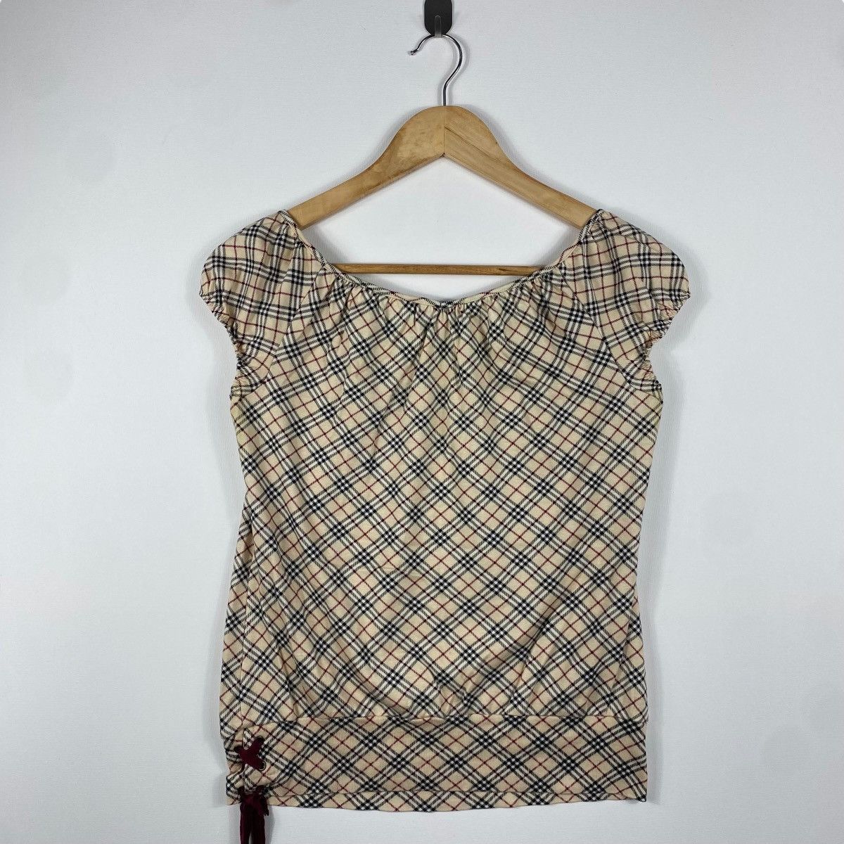 Burberry × Vintage BURBERRY LONDON Blue Label Nova Check Blouse Tops Tee Size S / US 4 / IT 40 - 4 Thumbnail
