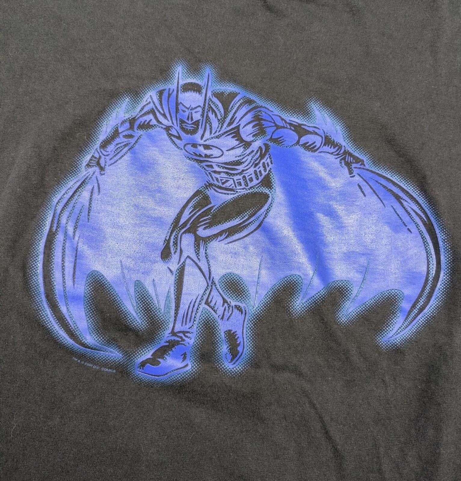 DC Comics Vintage Y2K Blue Batman DC Comics Promo T-shirt Size US XL / EU 56 / 4 - 2 Thumbnail
