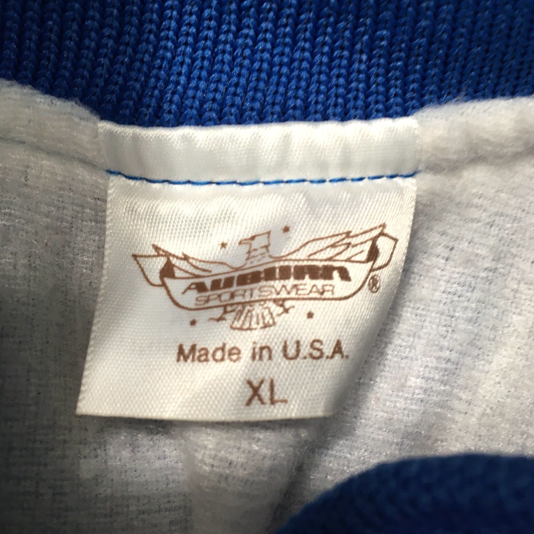 Vintage VINTAGE Auburn blue Satin Jacket BECHTEL GOLF CLUB XL USA JIM FLEECE LINED Jacket Mens XL Blue USA Satin Bomber Lined Size US XL / EU 56 / 4 - 3 Thumbnail