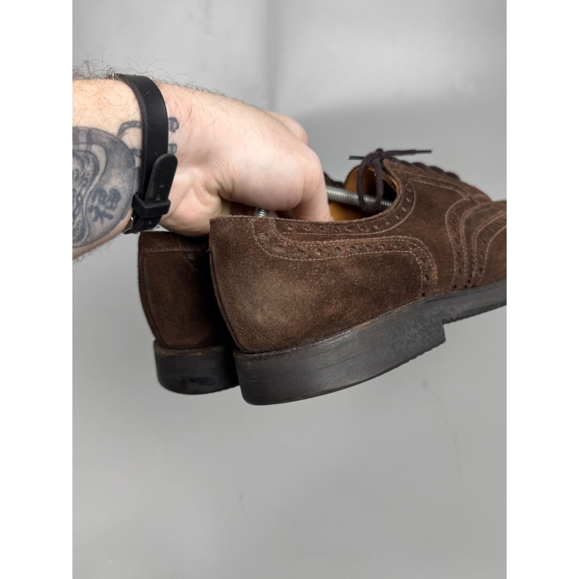 Other Ed Meier Munich Dark Brown Suede Brogues (Y1178) Size US 9 / EU 42 - 9 Thumbnail