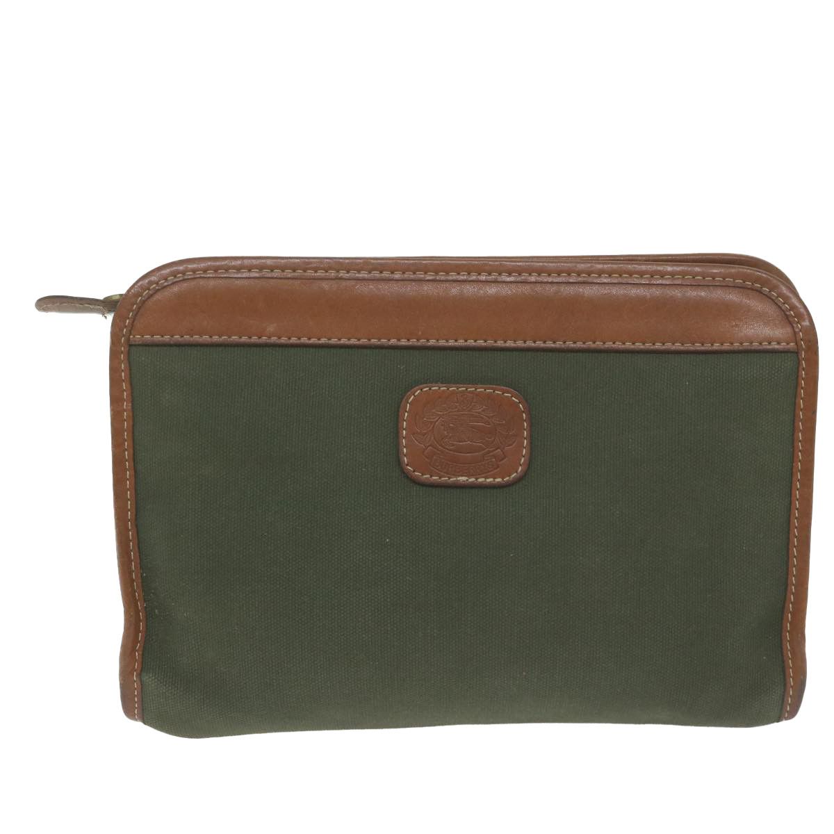 Burberry Khaki Canvas Clutch Bag (Pre-Owned) Size ONE SIZE - 1 Thumbnail