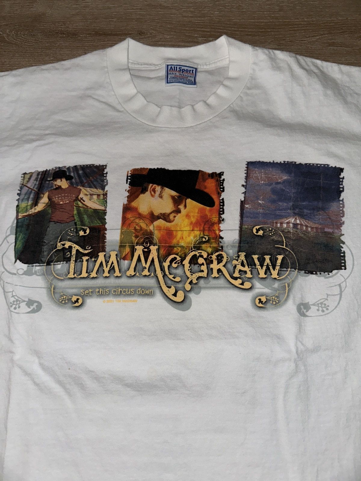 All Sport Vintage 2001 Tim McGraw Tour T-Shirt Size US XL / EU 56 / 4 - 3 Thumbnail
