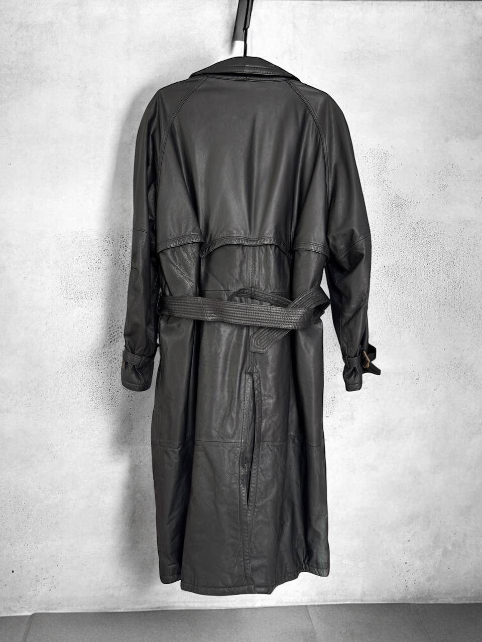 Other 90s Matrix Style Vintage Belted Leather Trench Coat Jacket Size US L / EU 52-54 / 3 - 2 Thumbnail