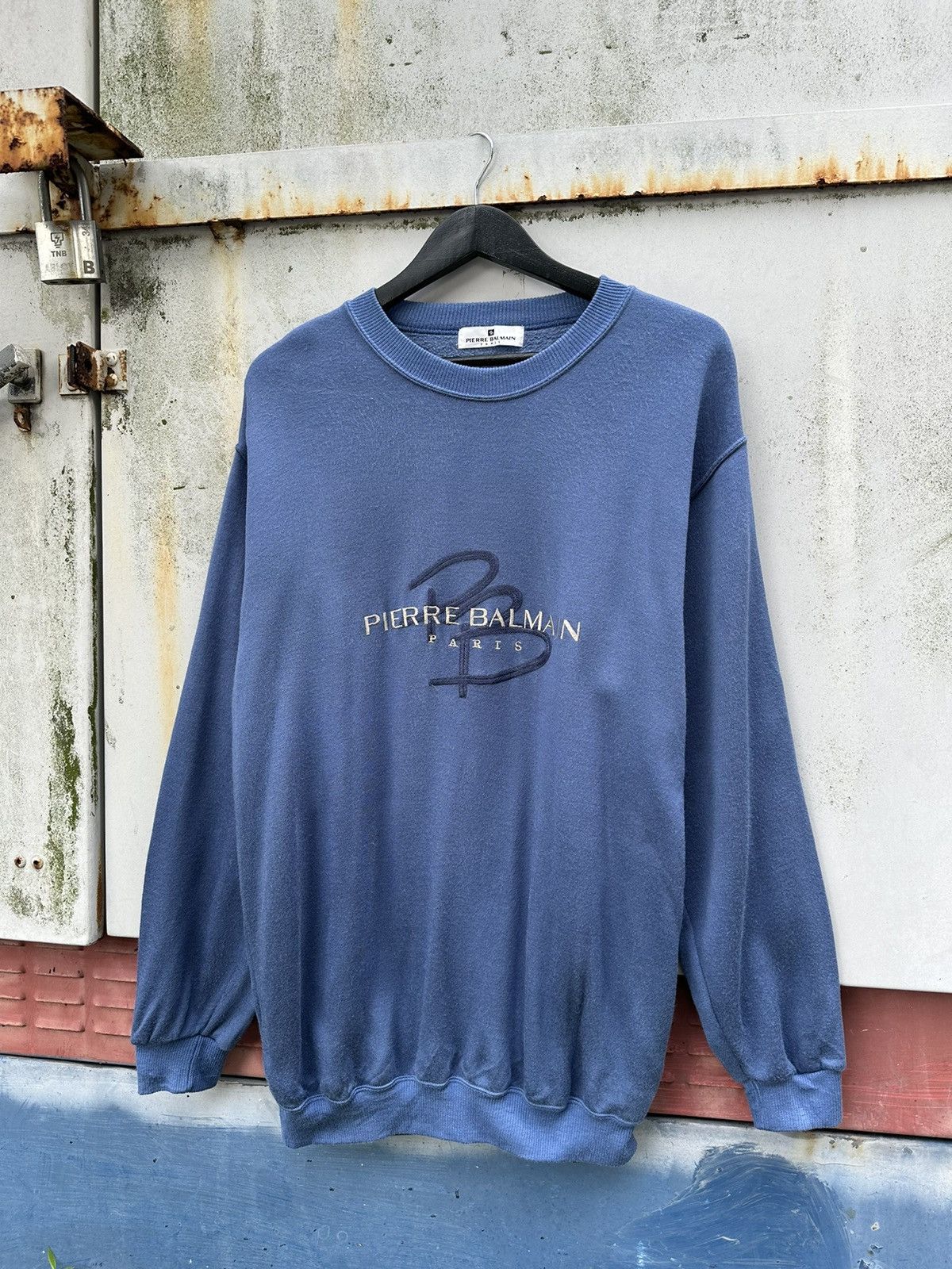 Pierre Balmain 👹Pierre Balmain Embroidery Logo Oversized Crewneck Size US XL / EU 56 / 4 - 4 Thumbnail