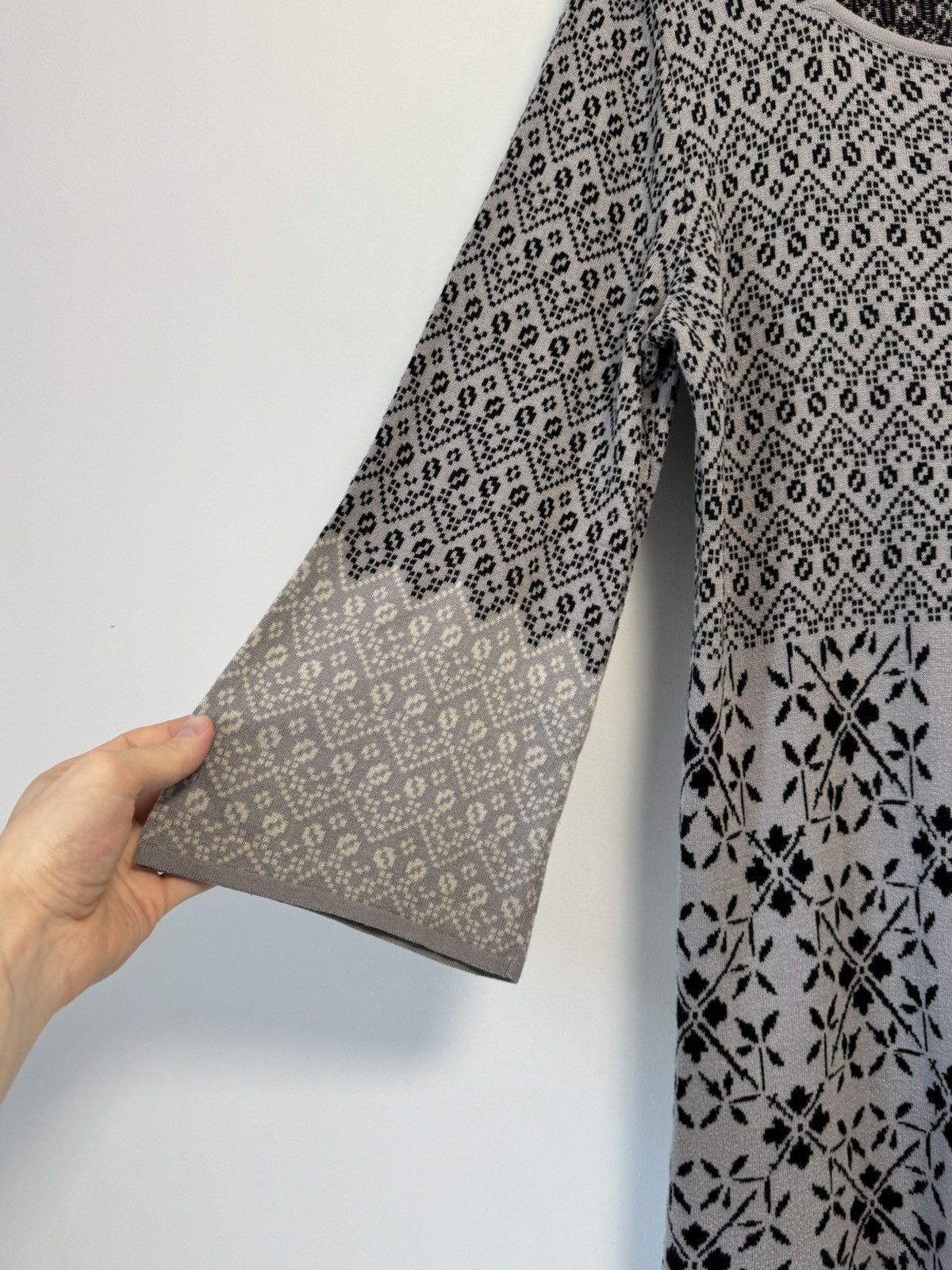 Gudrun Sjoden Gudrun Sjoden Knitted Cotton All Over Printed Midi Dress Size XL / US 12-14 / IT 48-50 - 8 Thumbnail
