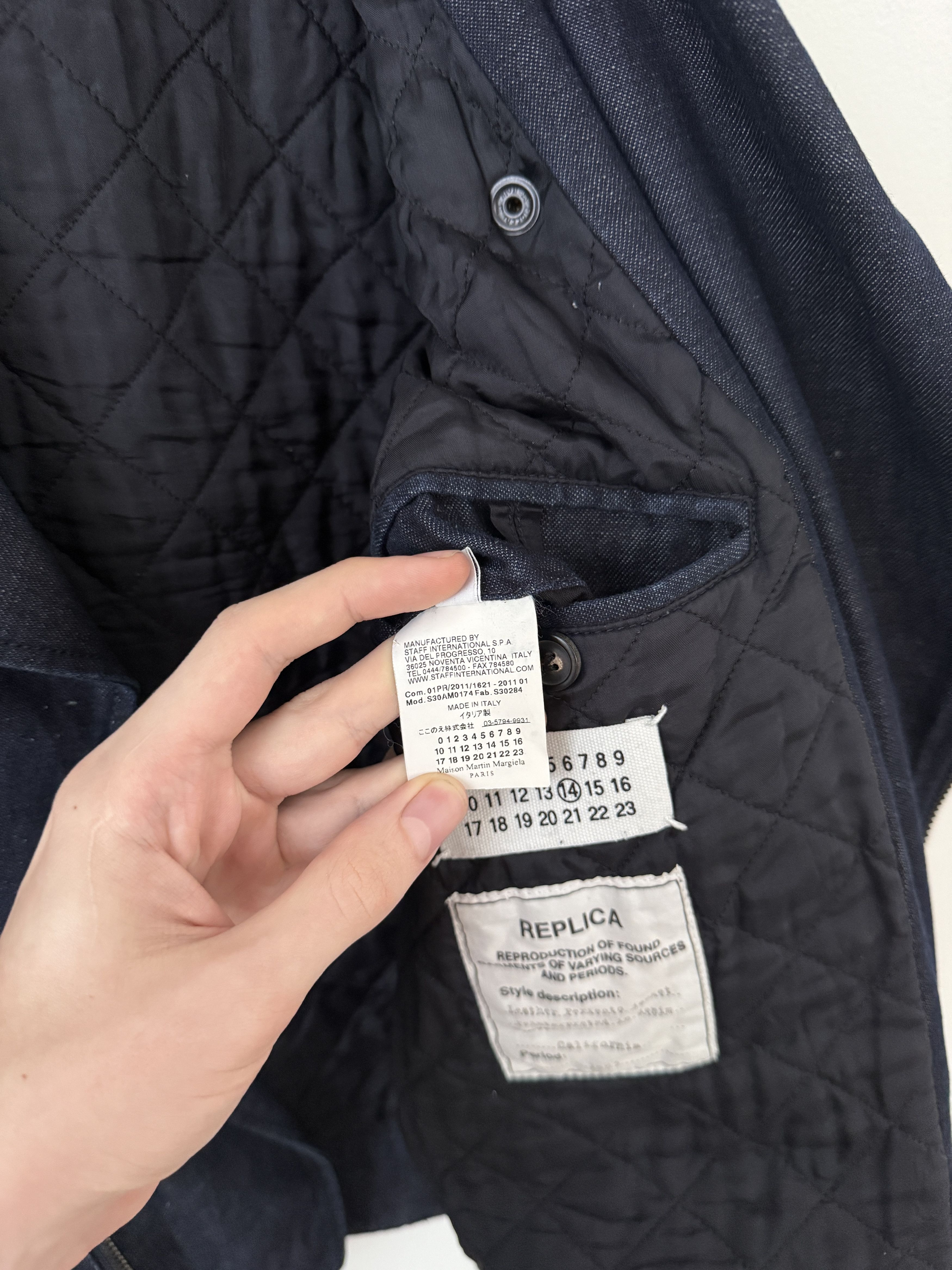 Maison Margiela 2011 Replica Denim Perfecto Moto Jacket Size US M / EU 48-50 / 2 - 15 Thumbnail