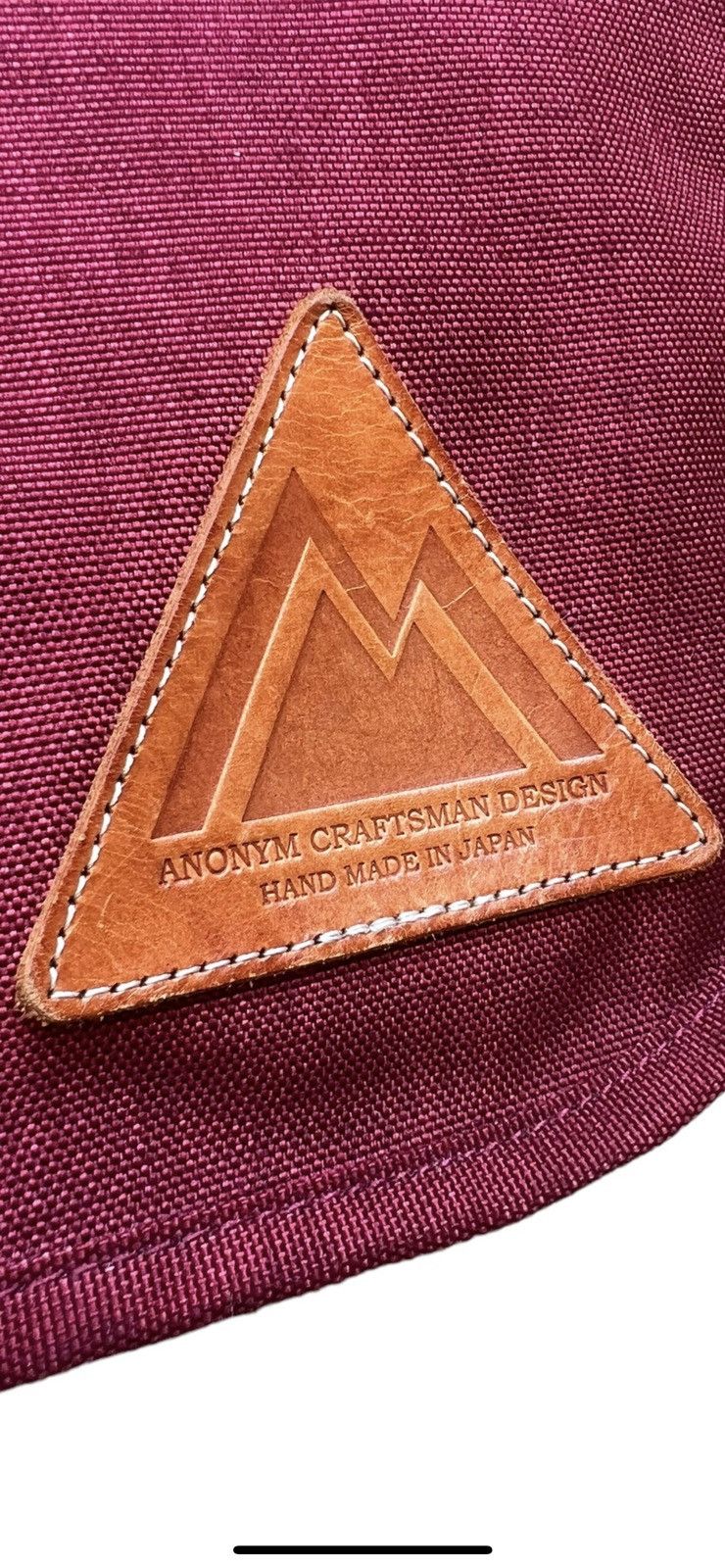 Vintage Anonym Japan Hand Made Nylon Leather Maroon Messenger Bag Size ONE SIZE - 22 Thumbnail