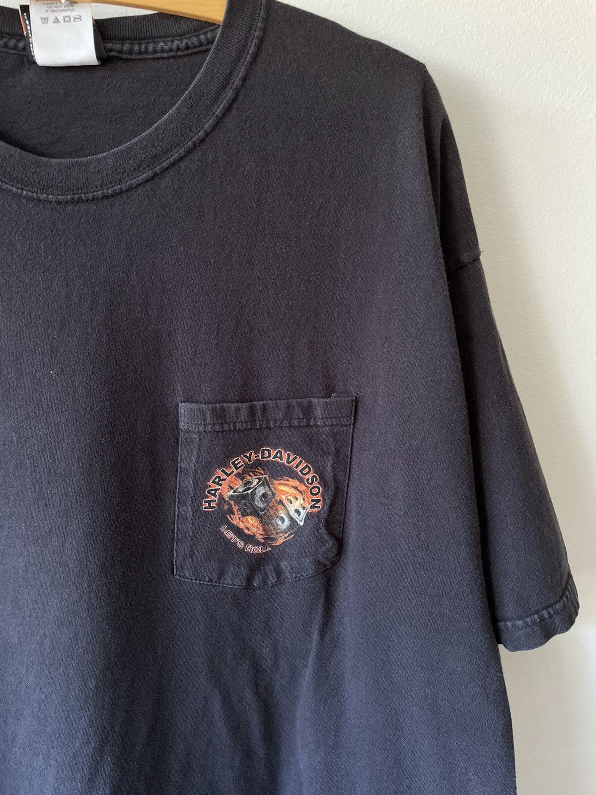 Harley Davidson × Vintage Vintage Oversized Flames Harley Davidson Dice tee Size US XXL / EU 58 / 5 - 2 Thumbnail