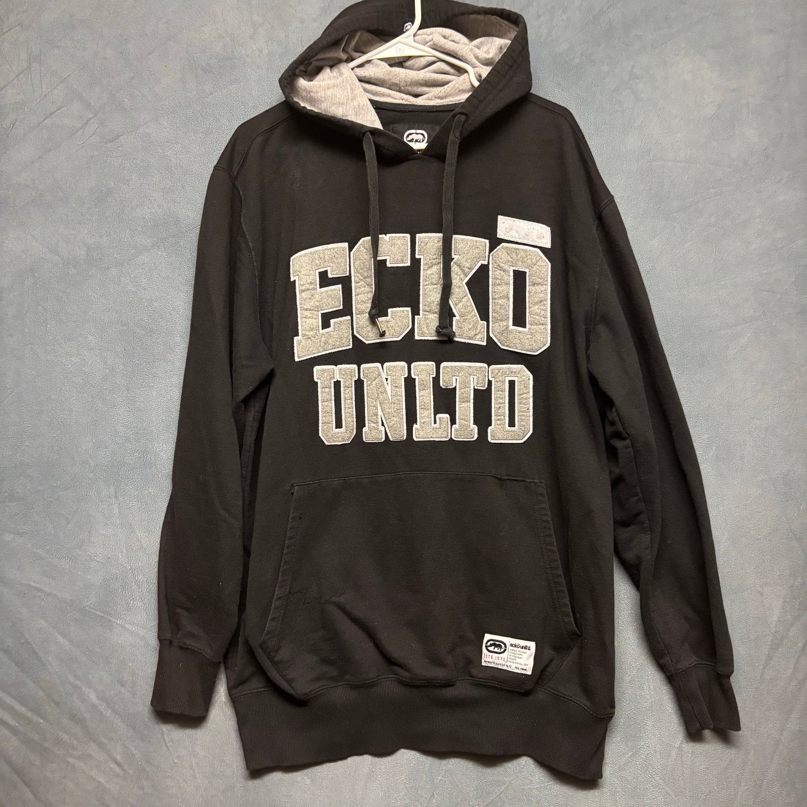 Ecko Unltd. Vintage 90's Ecko UNLTD Hoodie Streetwear XLT Pullover Block Size US XL / EU 56 / 4 - 1 Thumbnail