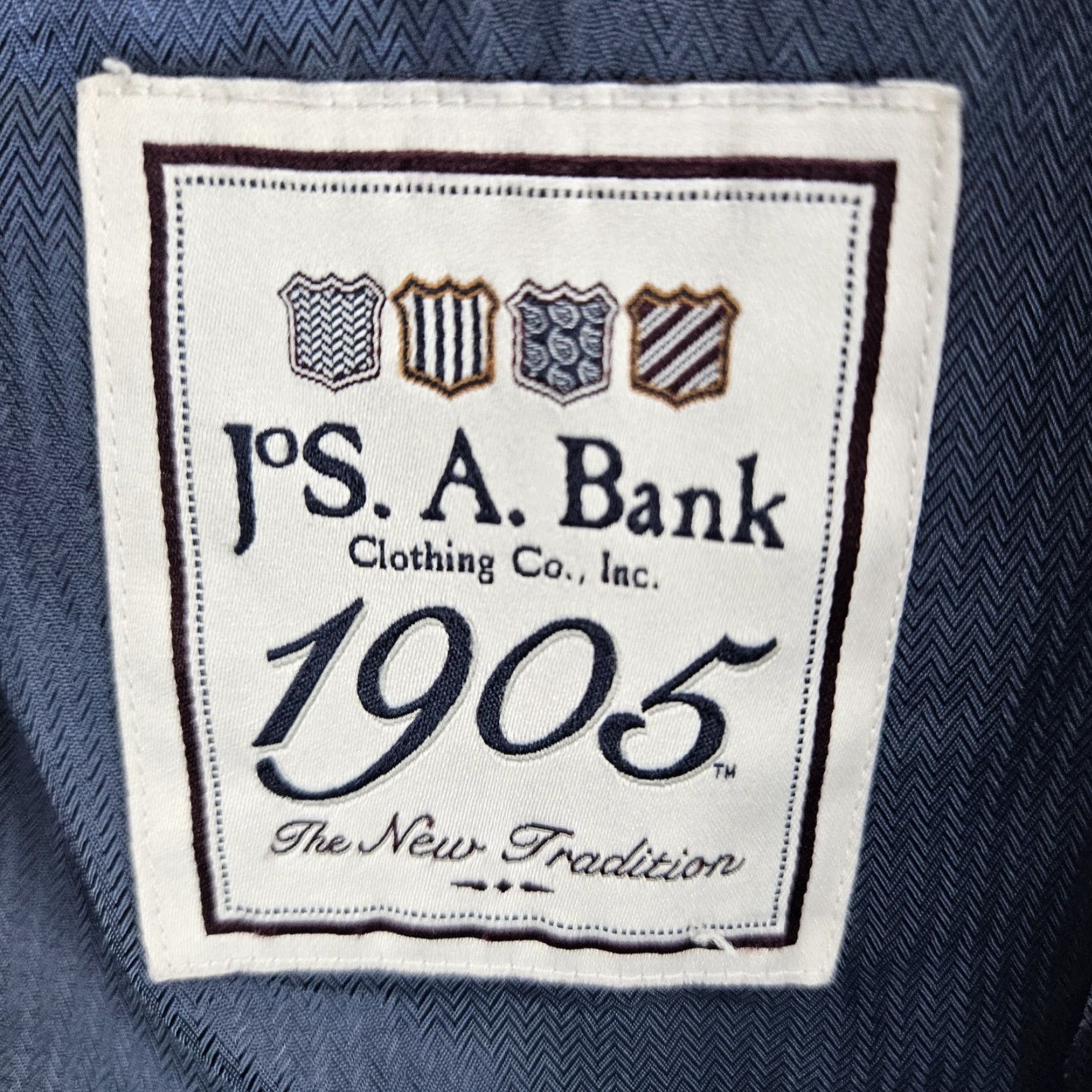 Jos. A. Bank VINTAGE Jos. A. Bank 1905 Blue Wool Blend Slim Fit 2 Button Vented Blazer Sport Coat 43R Size 46R - 3 Thumbnail