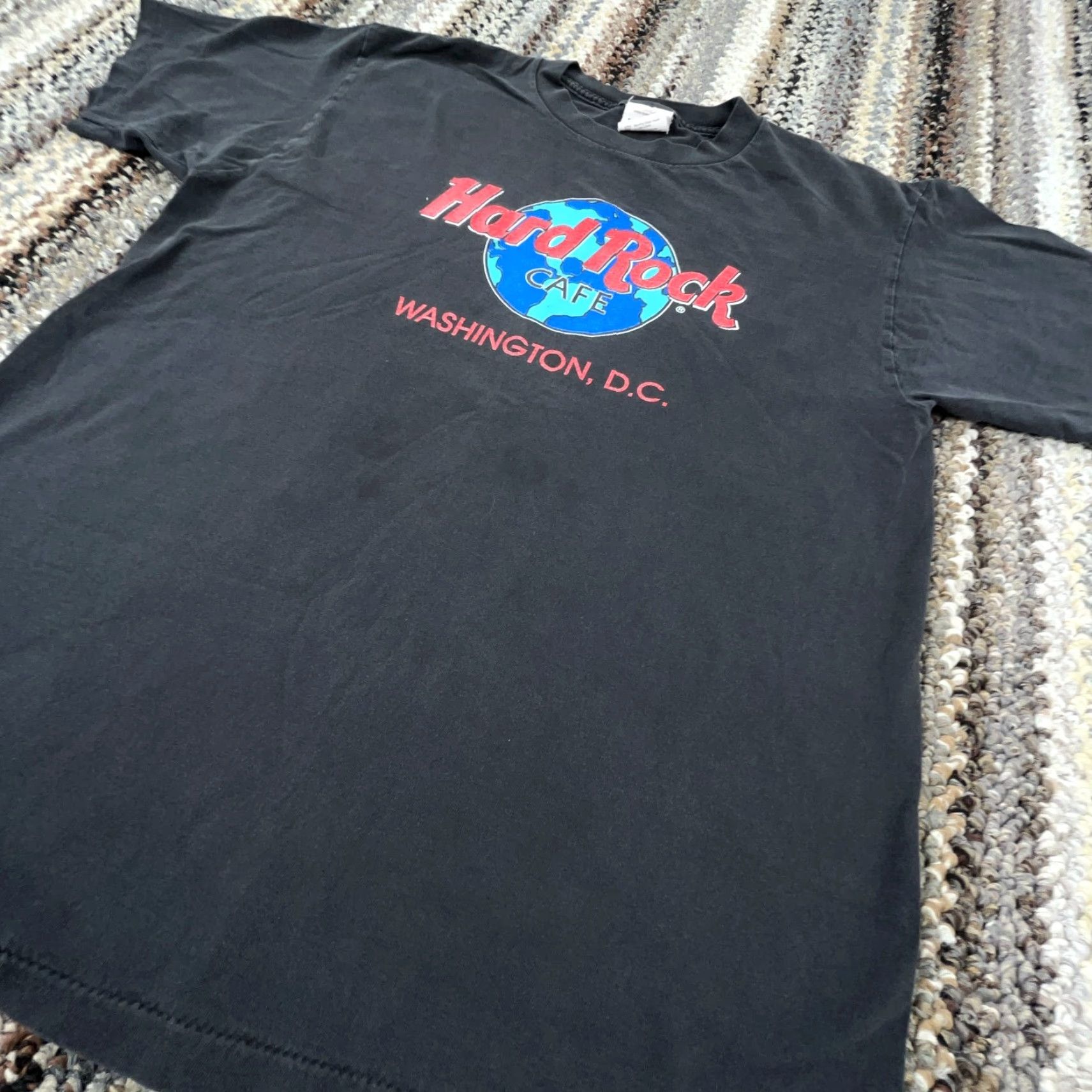 Hard Rock Cafe VINTAGE Hard Rock Cafe Shirt Men L Black Tee Washington Single Stitch USA Shirt Adult Large Black Cotton Logo 90s Retro Nike Size US L / EU 52-54 / 3 - 5 Thumbnail