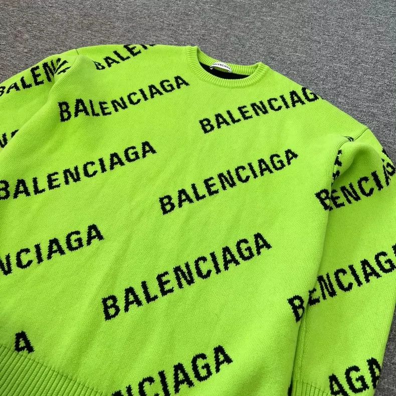 Balenciaga Balenciaga Full printed barrage fluorescent green wool kni Size US S / EU 44-46 / 1 - 3 Thumbnail