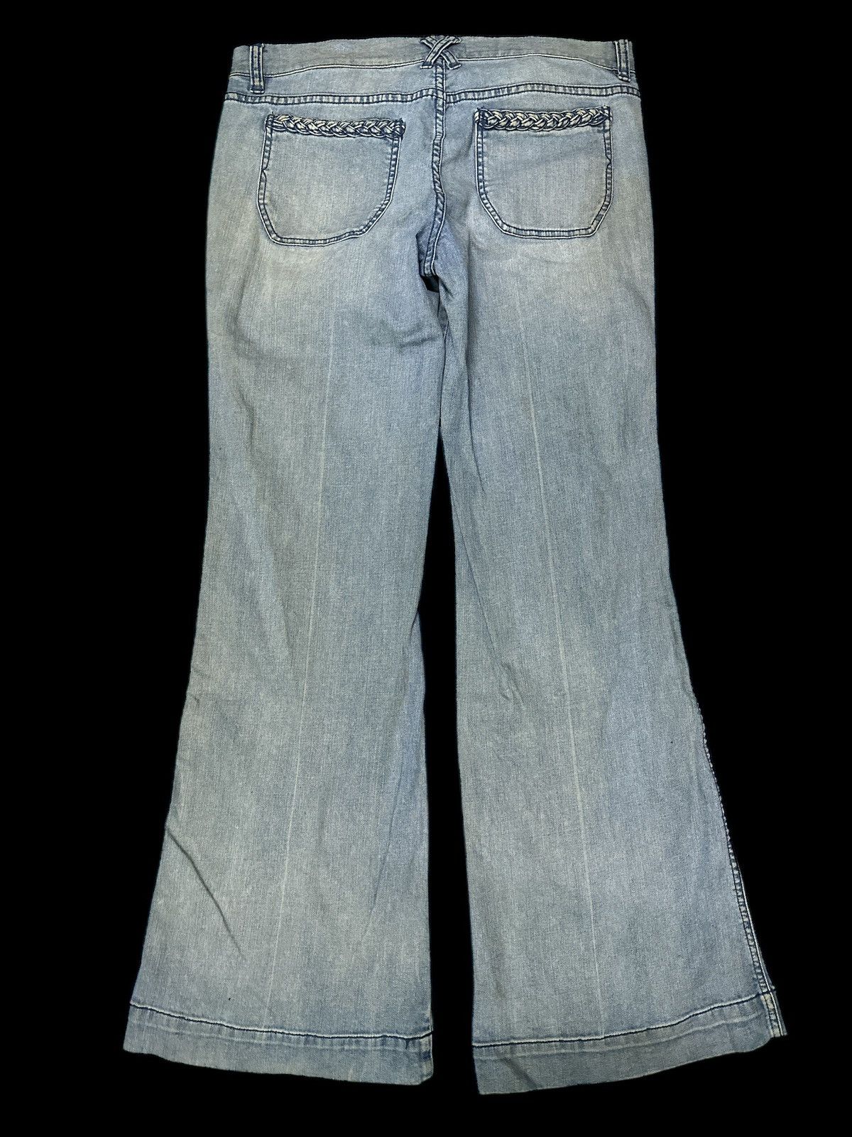 Japanese Brand White Black Noir 💥🎌 Flare Bootcut 90s Style 🎌 Size 36" / US 14 / IT 50 - 2 Thumbnail