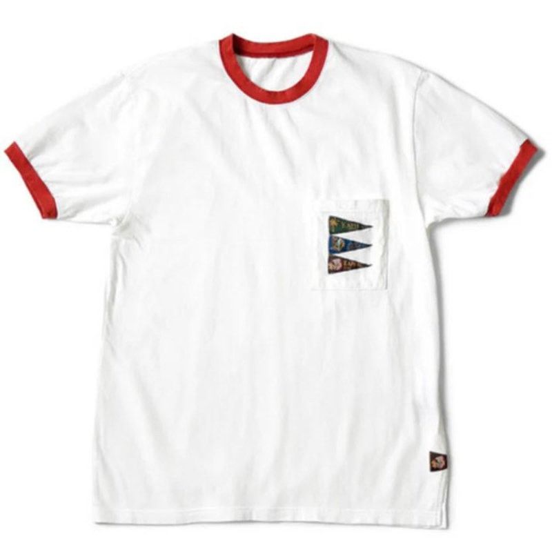 Kapital Kapital Pennant Ringer T Shirt (4 Flags) Size US L / EU 52-54 / 3 - 2 Thumbnail