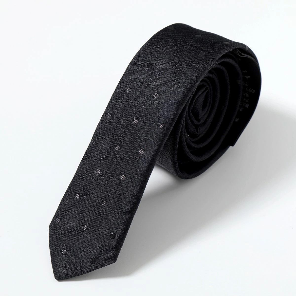 Saint Laurent Paris o1s1wg110125 Size: L / 709705 Polka Dots Tie Silk Viscose Size ONE SIZE - 1 Thumbnail