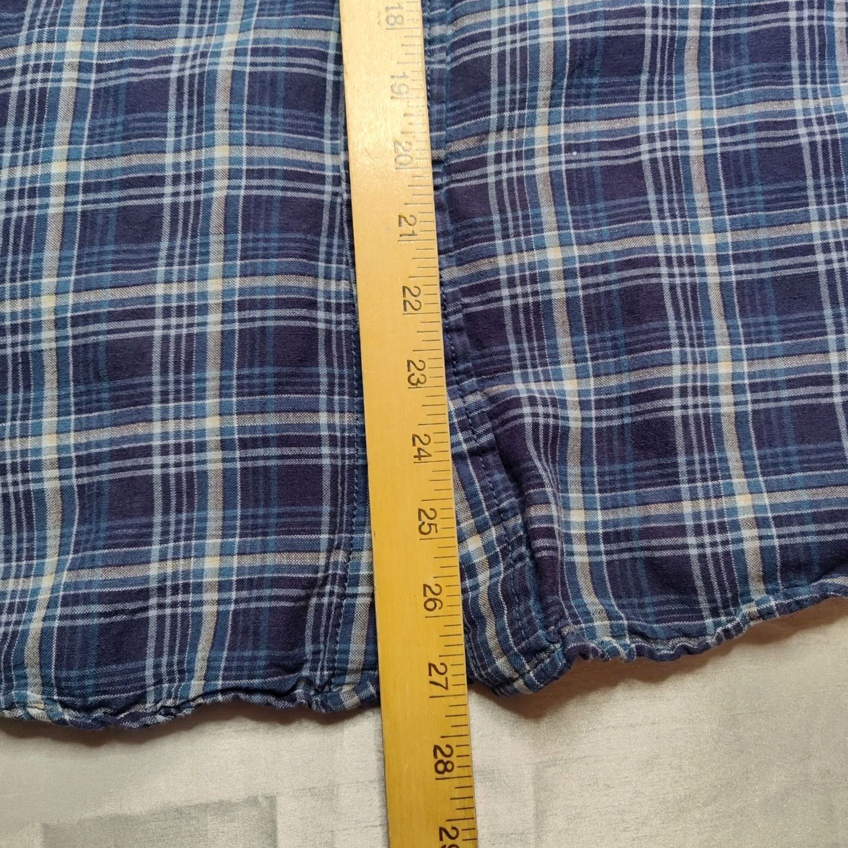 Timberland Timberland Button-Up Shirt LINEN Blue Plaid Short Sleeve Men L Size US L / EU 52-54 / 3 - 6 Thumbnail