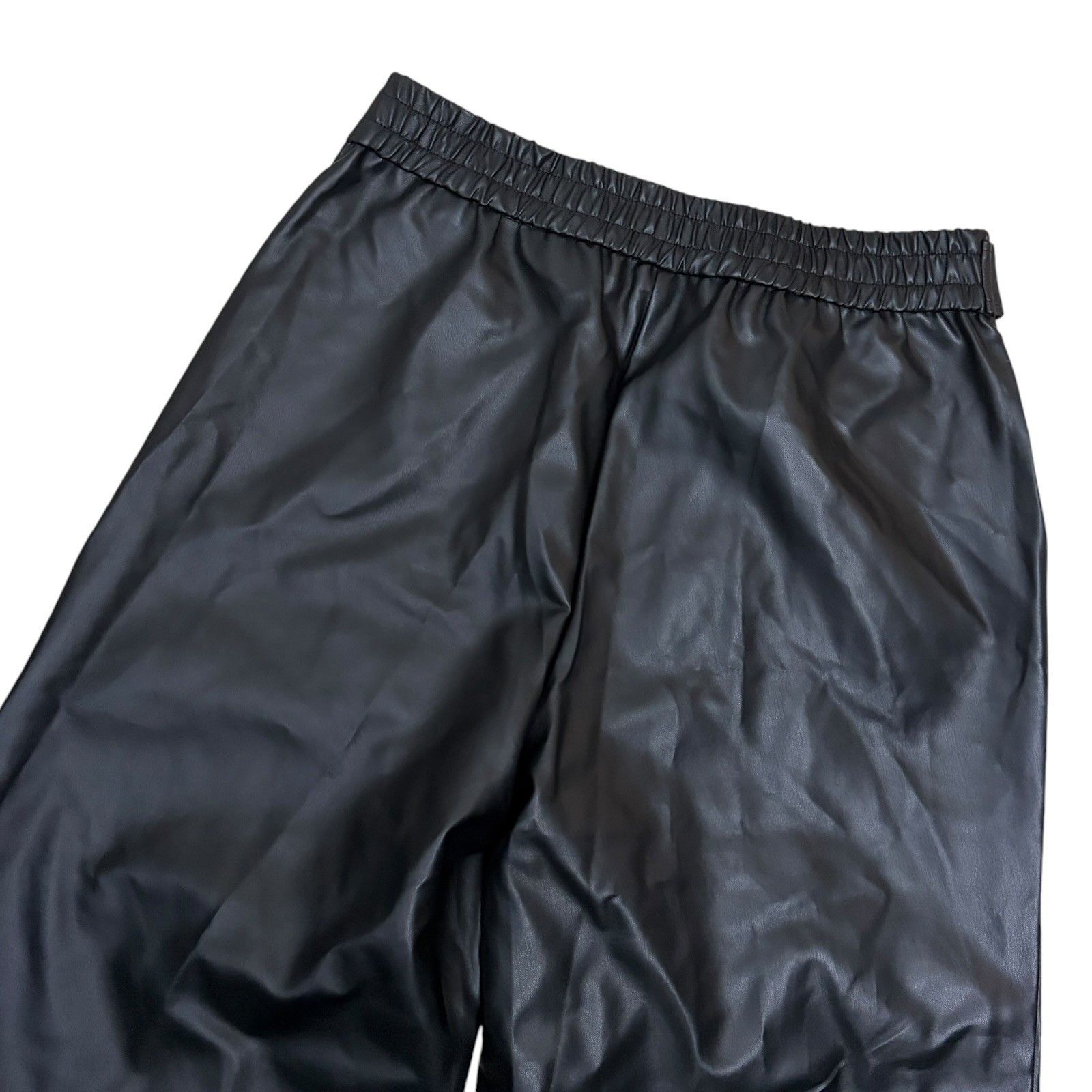 Other FAUX LEATHER UOOZEE Wide Leg Flare Vegan Casual Pants Large Size 34" / US 12 / IT 48 - 5 Thumbnail
