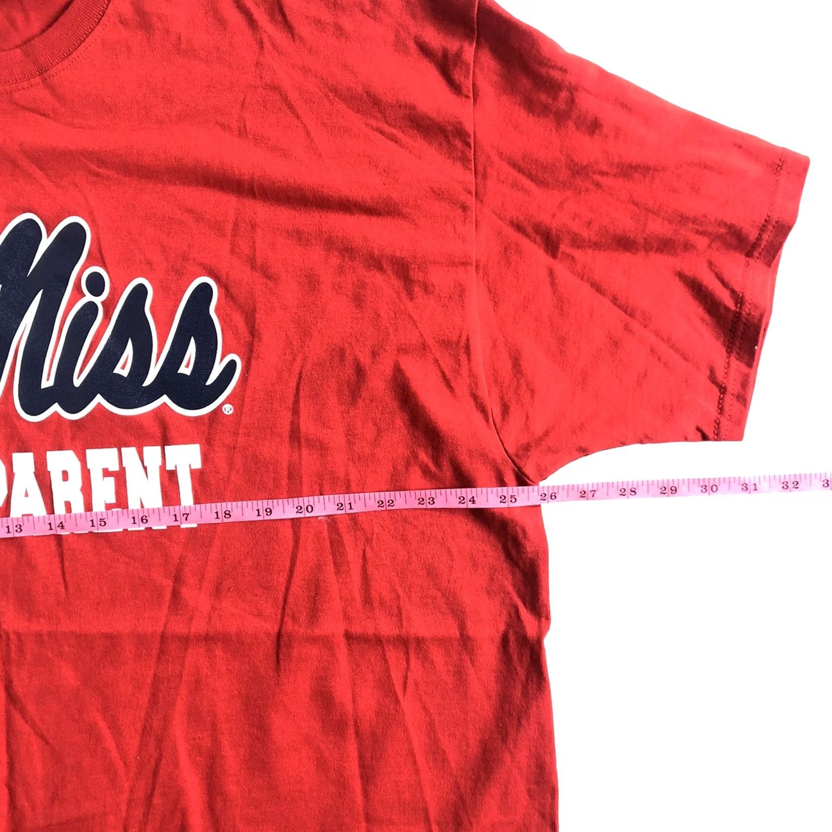 NCAA Russell Ole Miss Men's 2XL T Shirt Red Cotton NCAA University MS Athletic Crew Neck Short Sleeve Shirt Sports Men Size US XXL / EU 58 / 5 - 4 Thumbnail