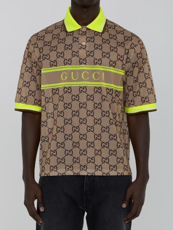 GUCCI Men Polo Shirts 787890 BEIGE