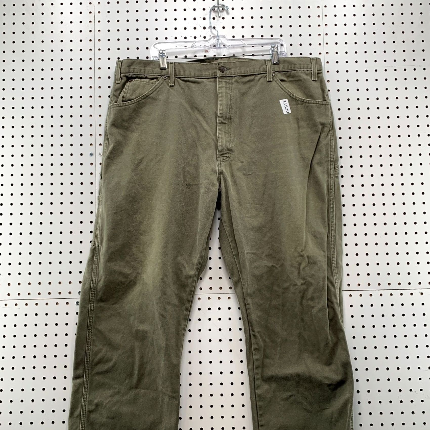 Dickies VINTAGE Dickies Carpenter Pants Mens 42X30 Moss Olive Green Canvas Workwear Size US 42 / EU 58 - 3 Thumbnail