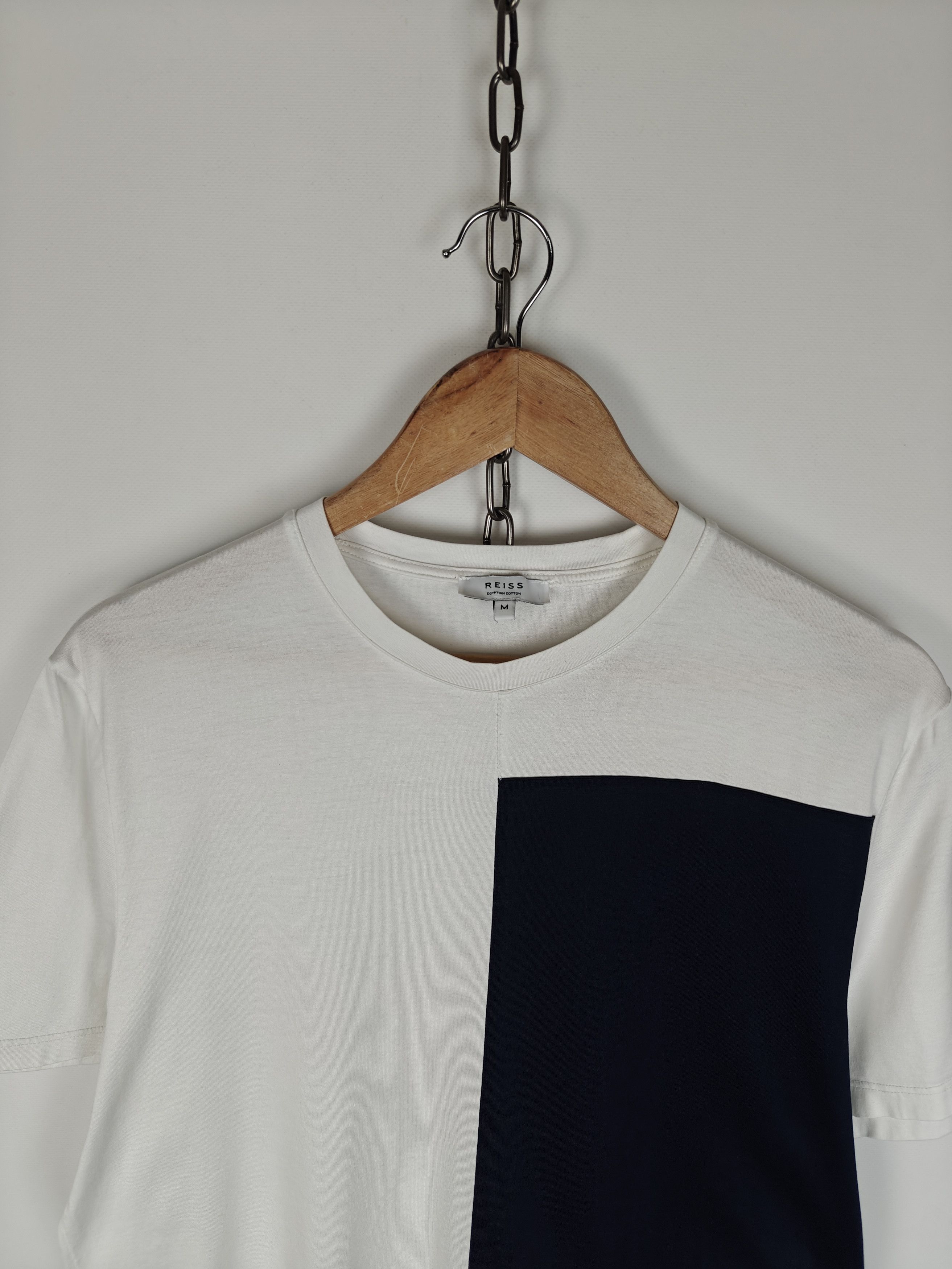 Reiss Reiss T-Shirt Egyptian Cotton White/Blue size M Size US M / EU 48-50 / 2 - 2 Thumbnail