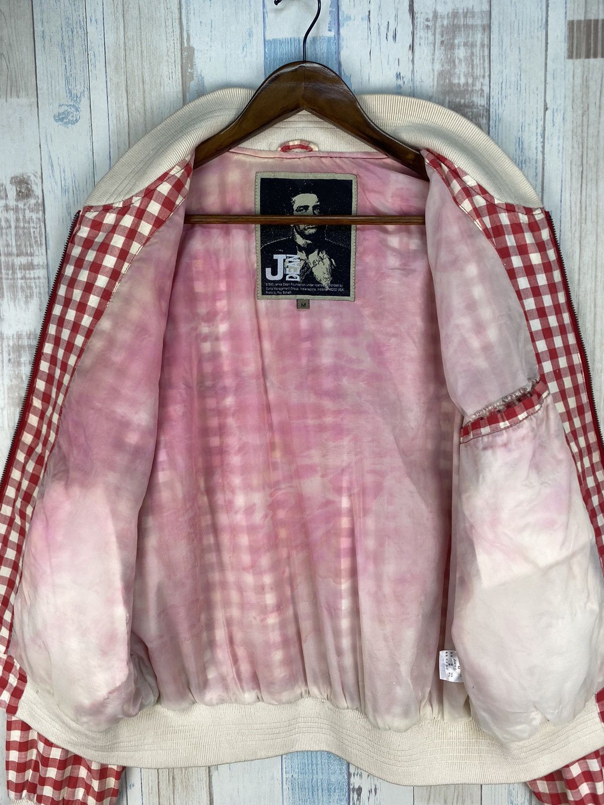 Vintage Vintage 1993 James Dean Gingham Bomber Jacket Size US M / EU 48-50 / 2 - 19 Thumbnail
