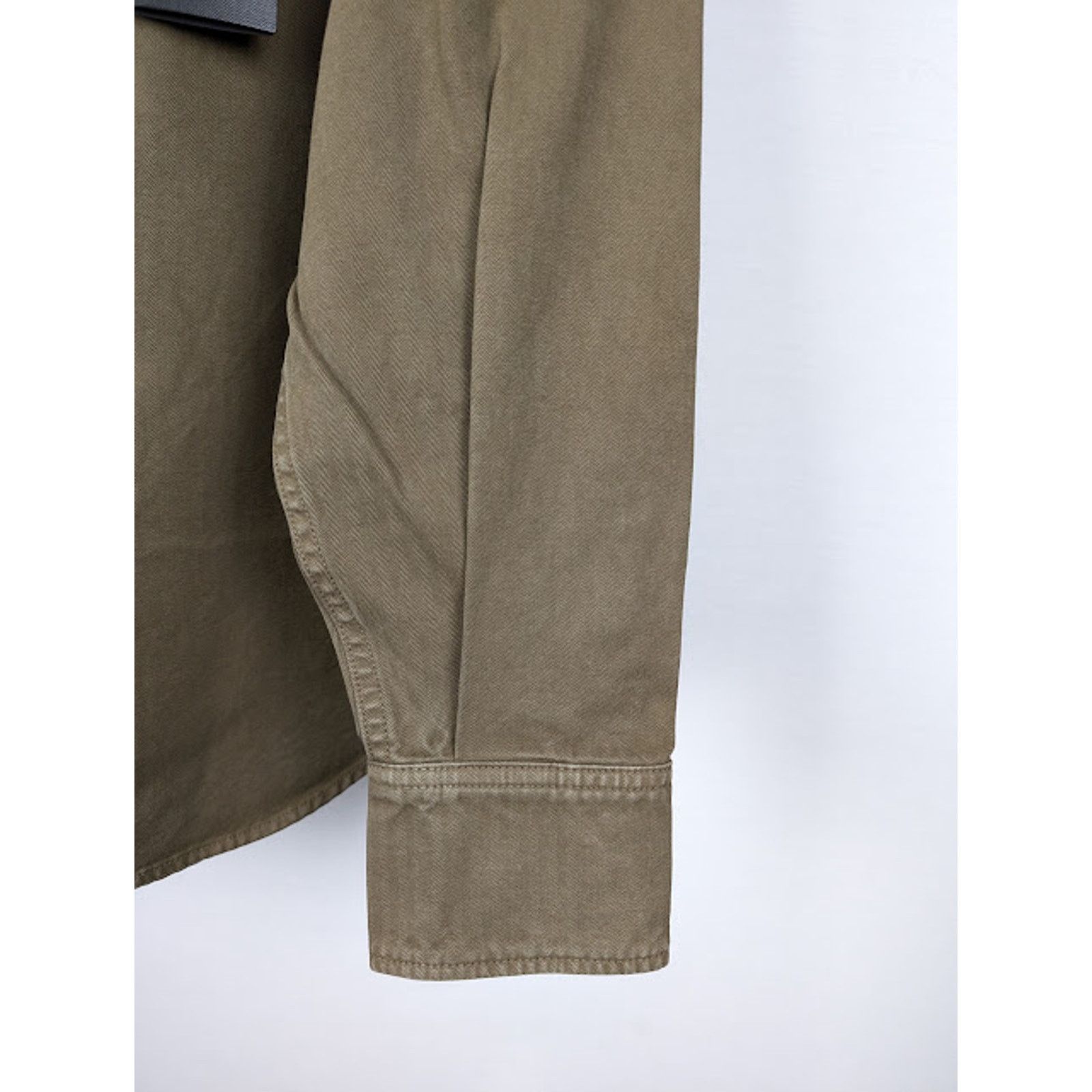 Saint Laurent Paris o1rshd1 Classic Western Shirt in Khaki Dyeing Stonewa Size US L / EU 52-54 / 3 - 6 Thumbnail