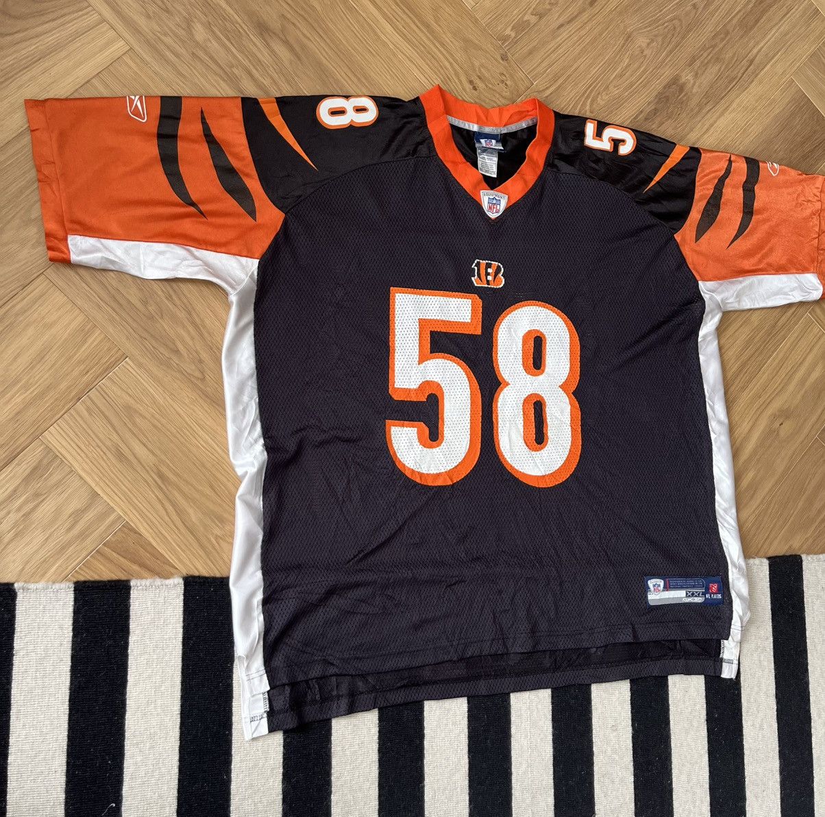 Reebok Vintage Rey Maualuga Cincinnati Bengals #58 Reebok Jersey Size US XXL / EU 58 / 5 - 2 Thumbnail
