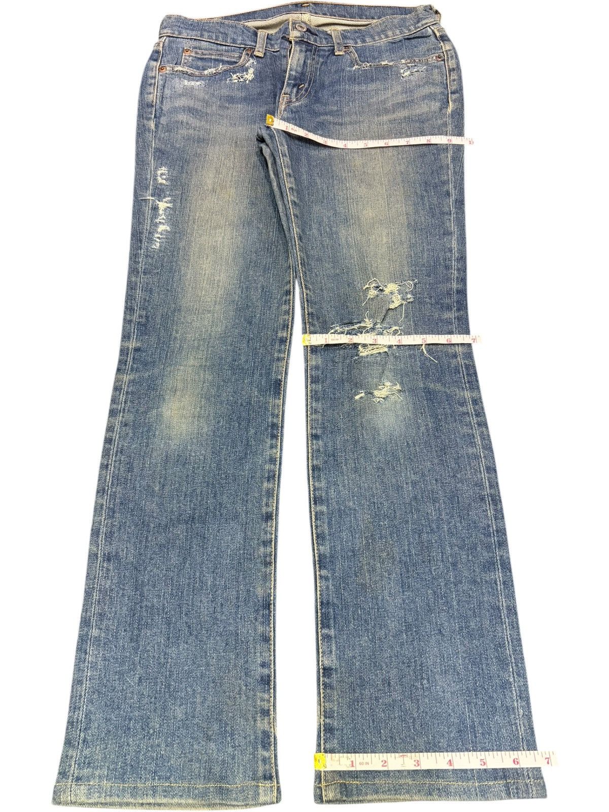 Levi's Vintage 90s Levis 522 Rusty Wash Distressed Jeans Size 30" / US 8 / IT 44 - 8 Thumbnail