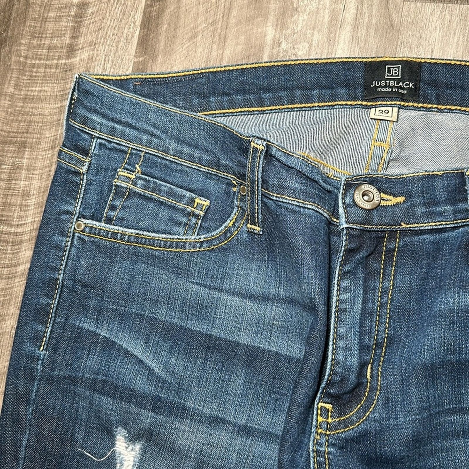 Other Just Black Distressed Boyfriend Jeans - 29 Size 29" - 6 Thumbnail